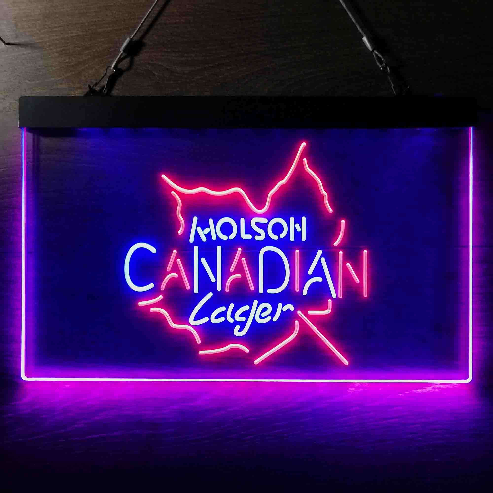 Molson Canadian Maple Leaf Lager Neon LED Sign