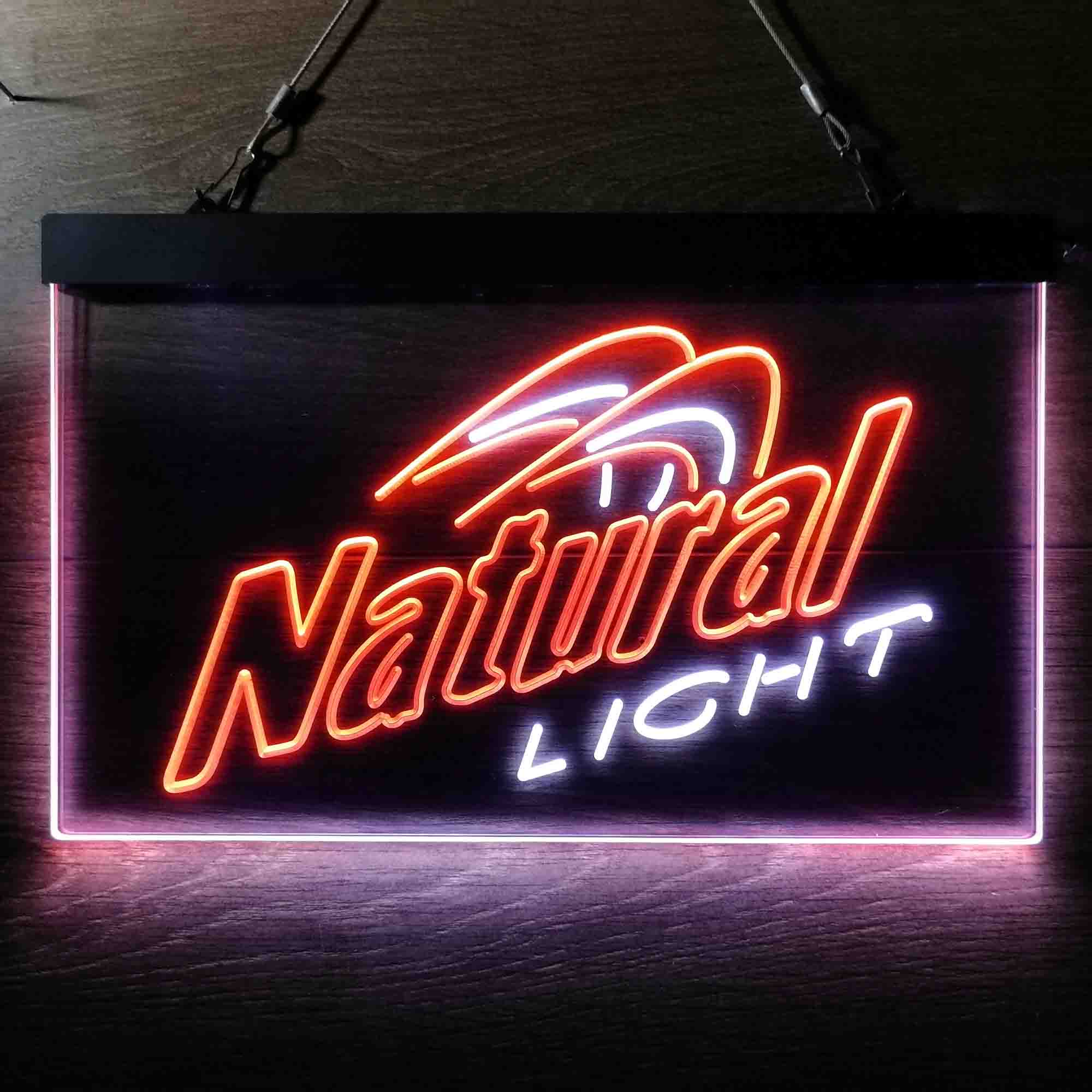 Natural Light Slanted Neon LED Sign