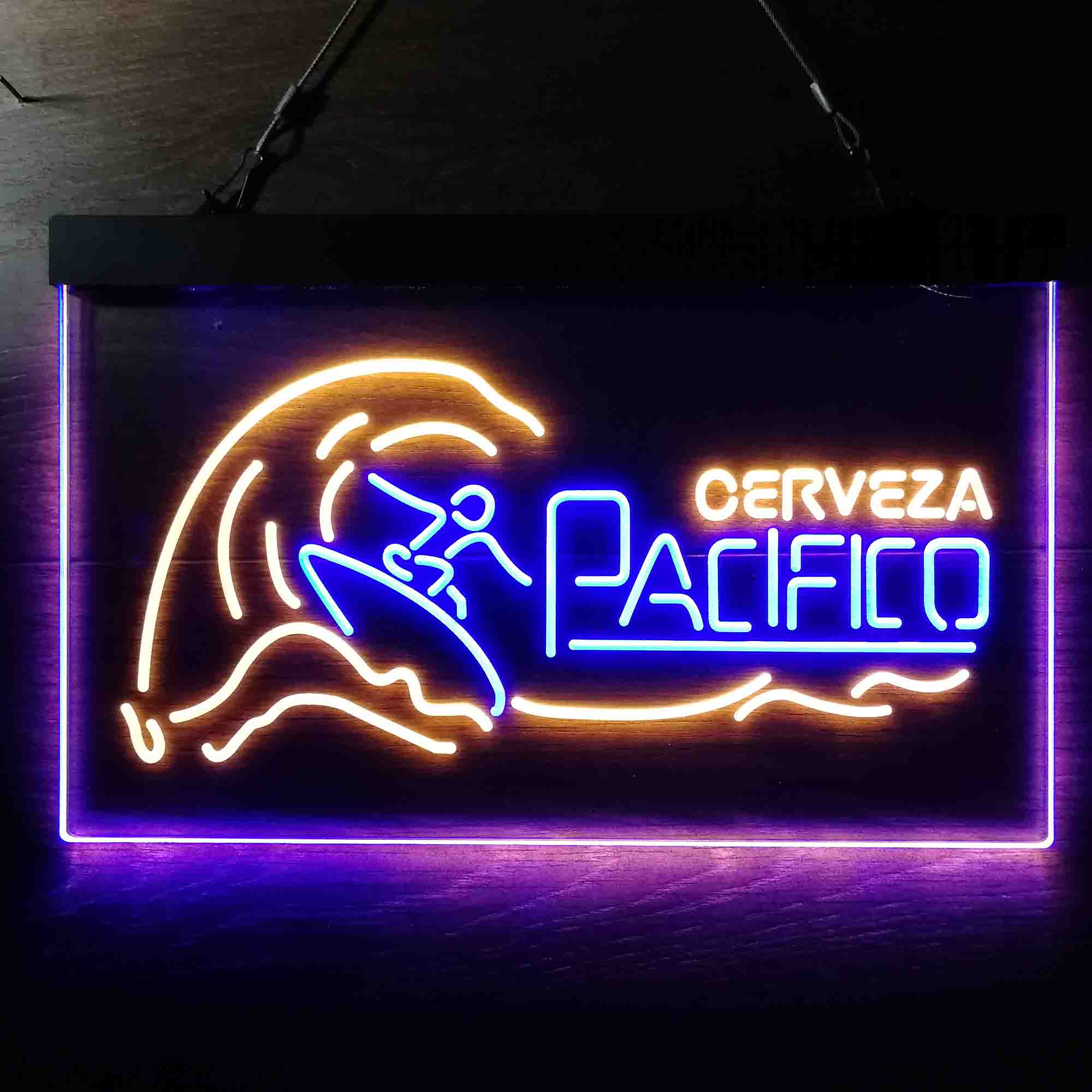 Cerveza Pacifico Wave Surfing Neon LED Sign