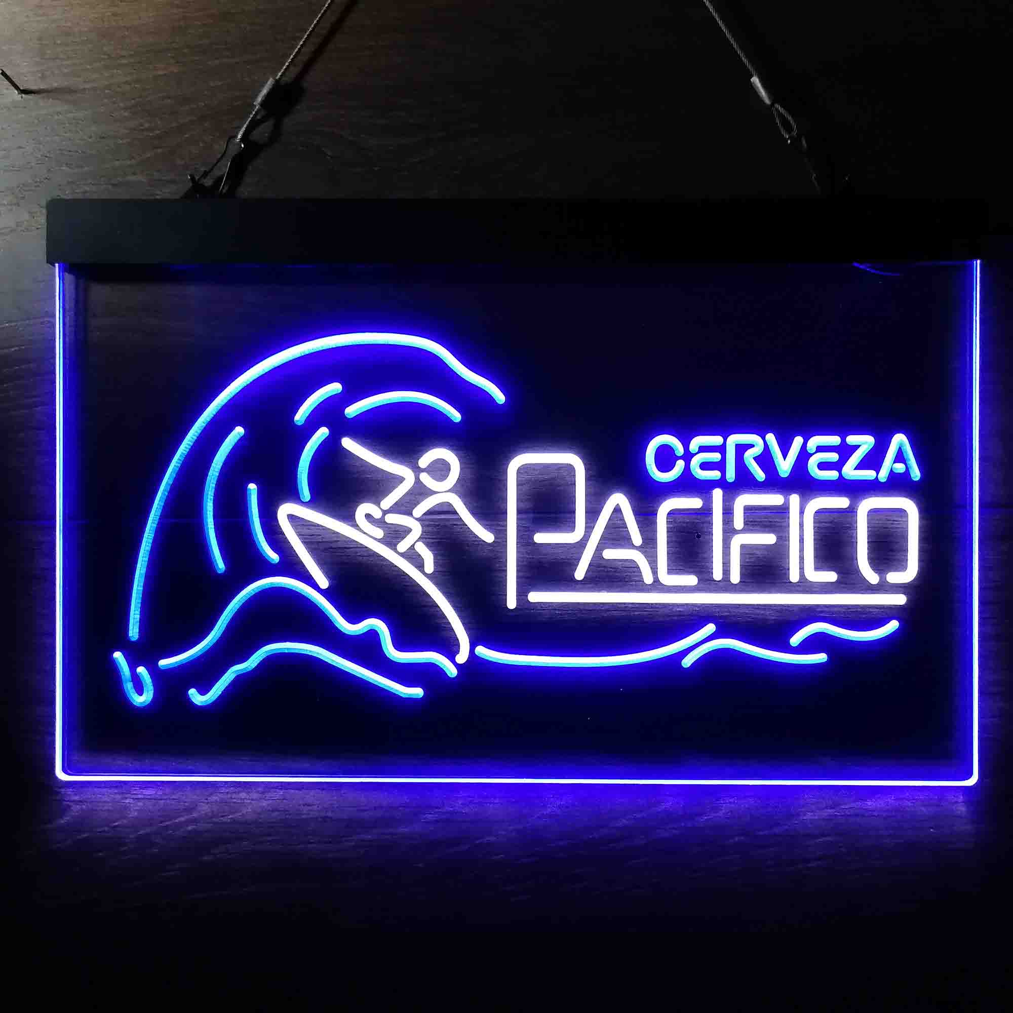 Cerveza Pacifico Wave Surfing Neon LED Sign