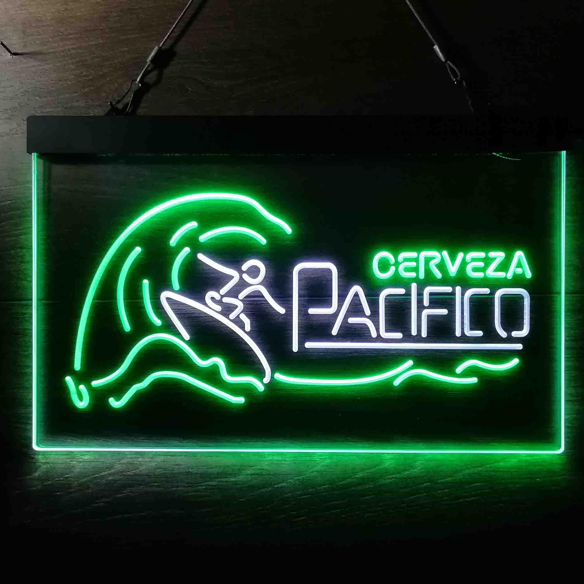 Cerveza Pacifico Wave Surfing Neon LED Sign