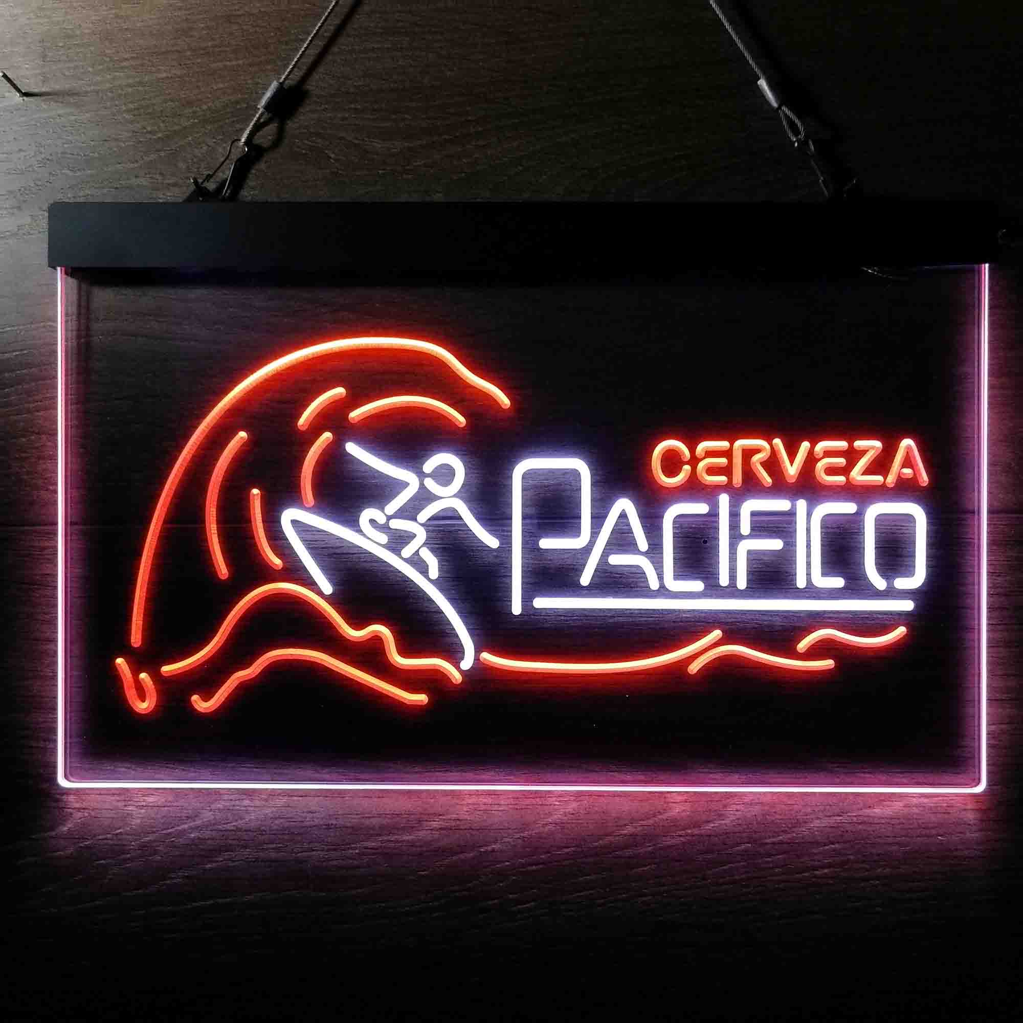 Cerveza Pacifico Wave Surfing Neon LED Sign