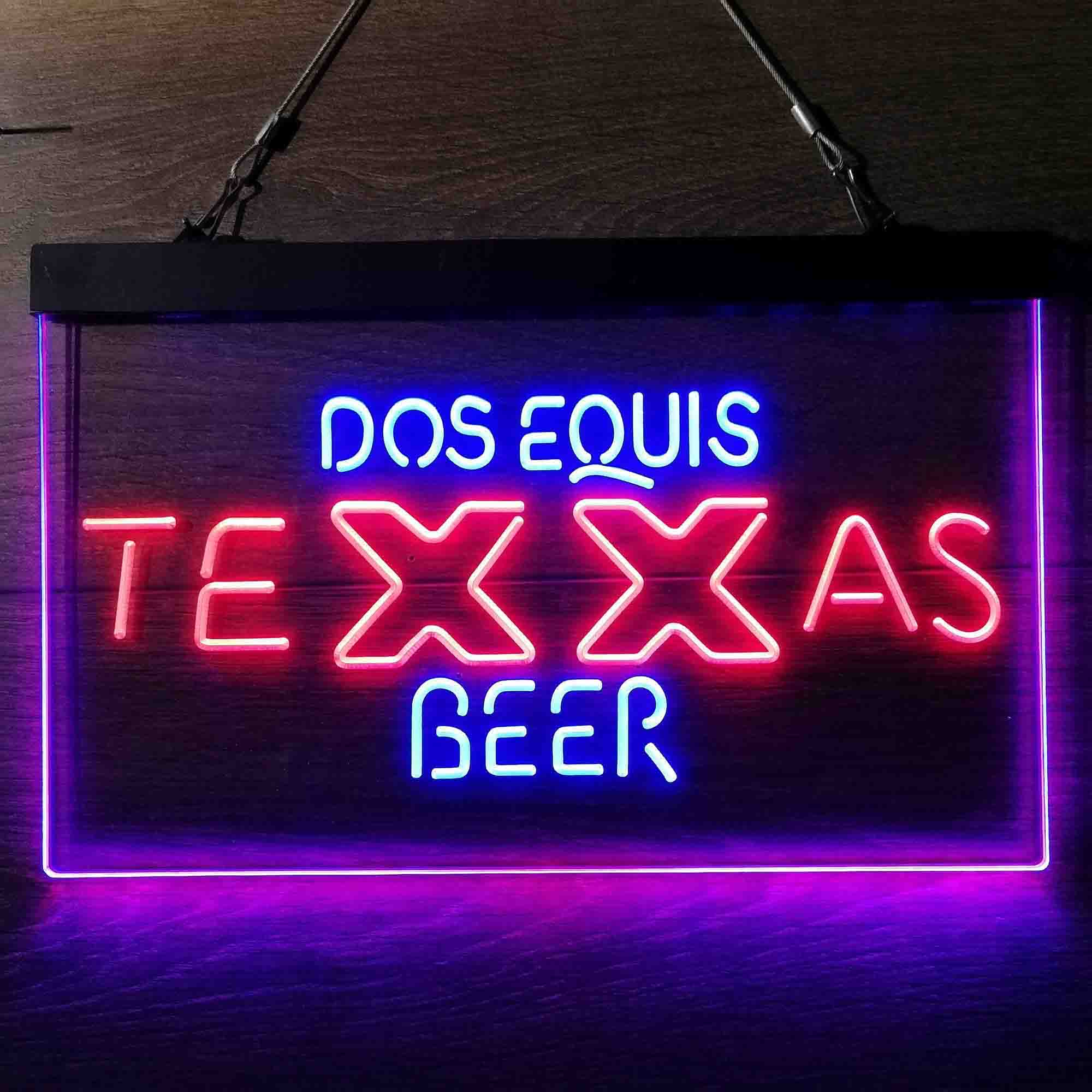 Dos Equis Texas Beer Neon LED Sign