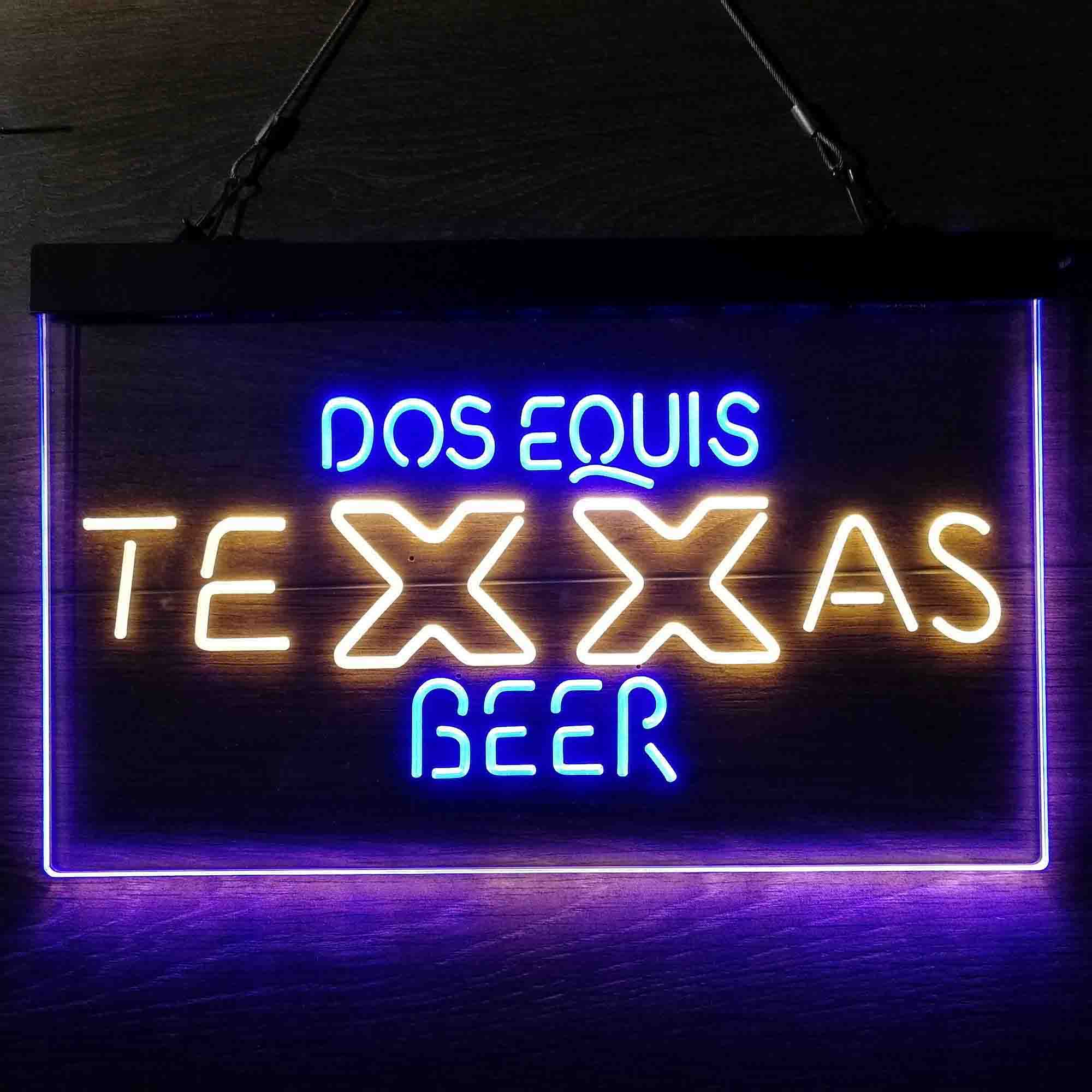 Dos Equis Texas Beer Neon LED Sign