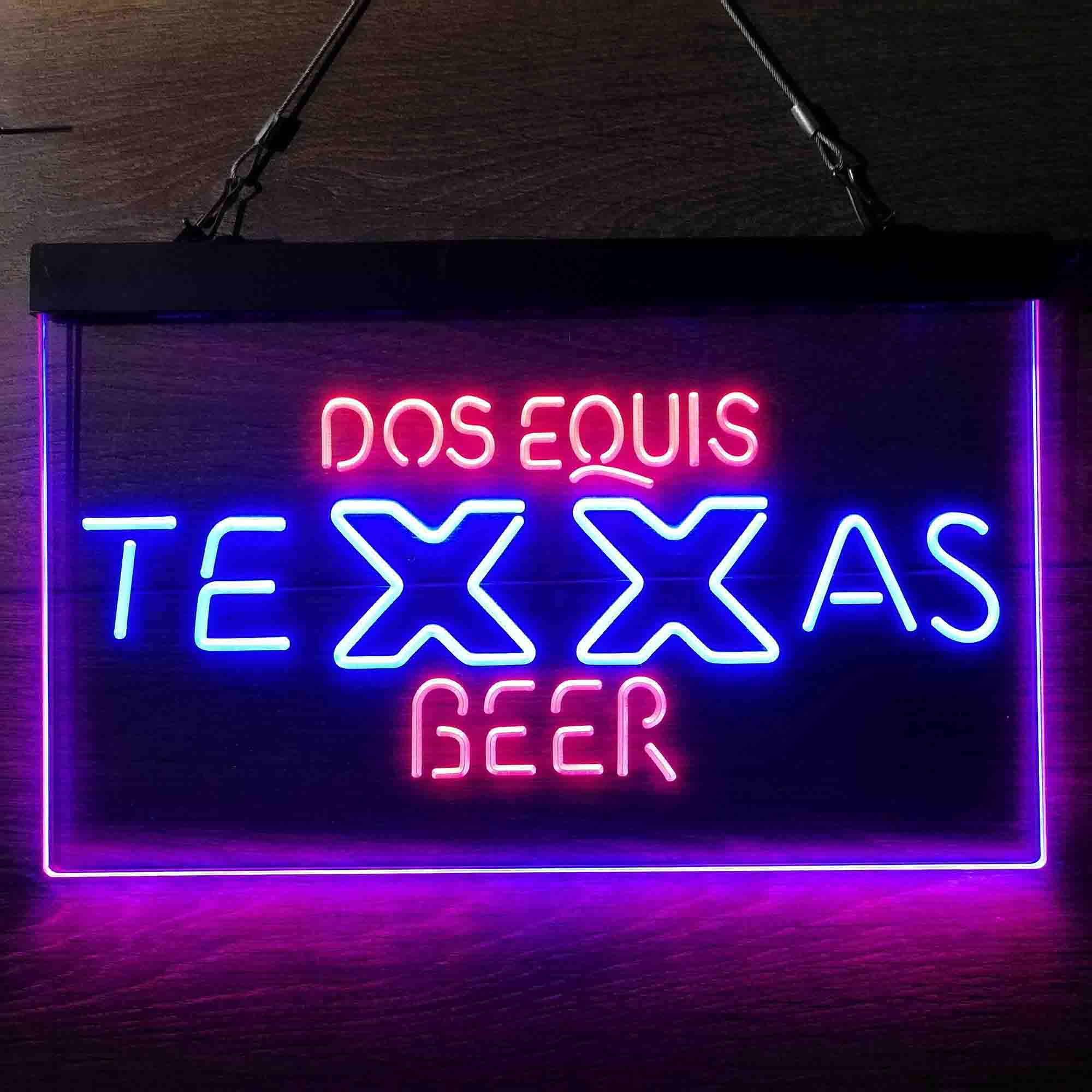 Dos Equis Texas Beer Neon LED Sign