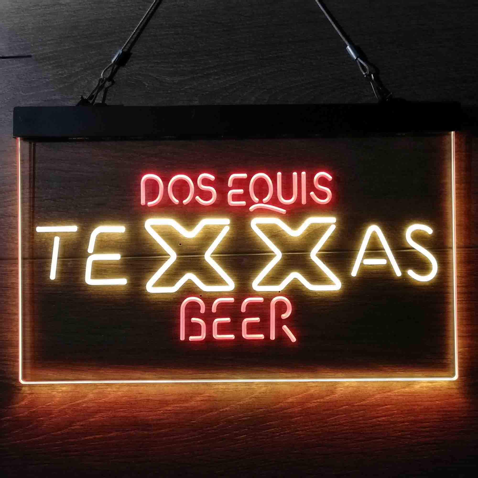 Dos Equis Texas Beer Neon LED Sign