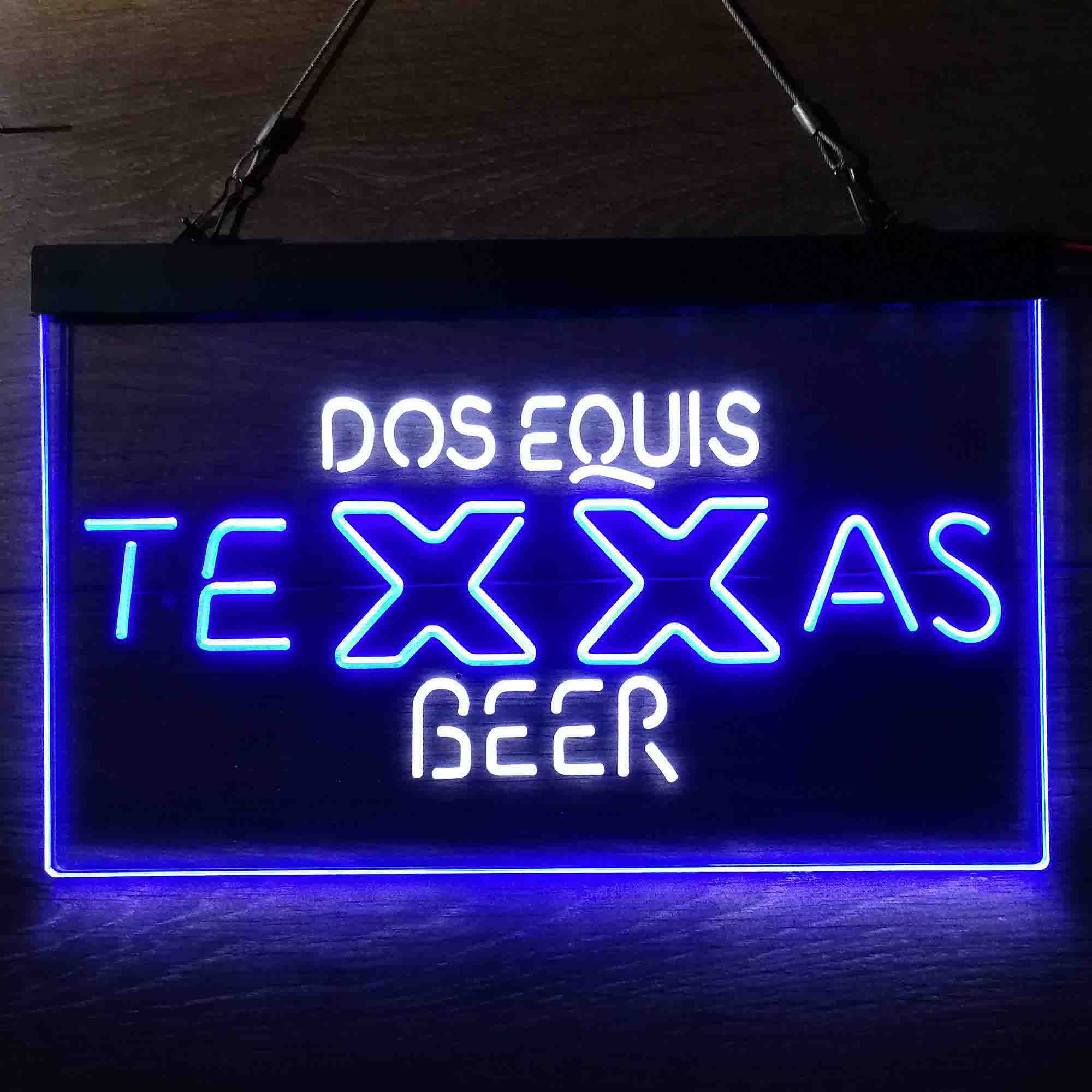 Dos Equis Texas Beer Neon LED Sign