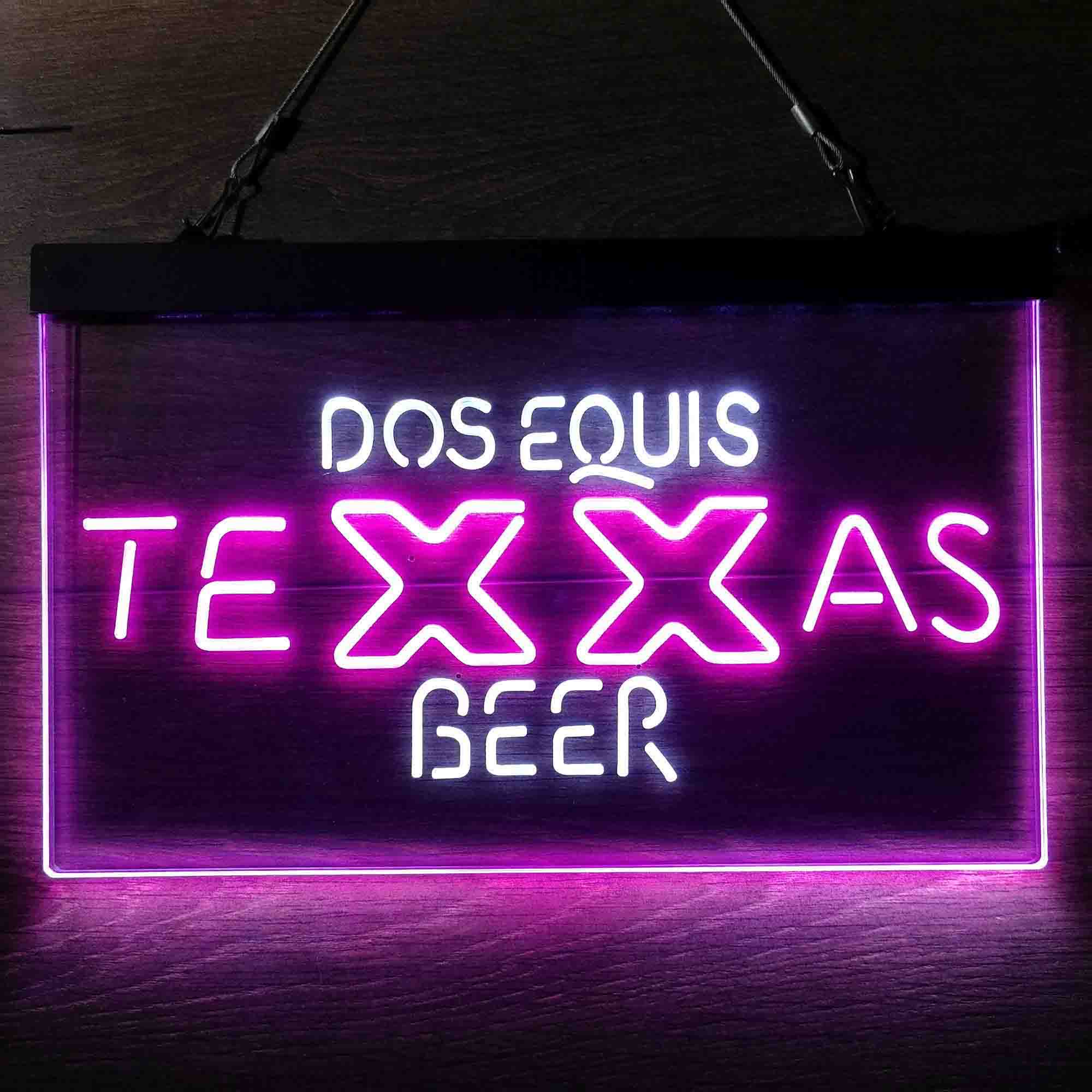 Dos Equis Texas Beer Neon LED Sign