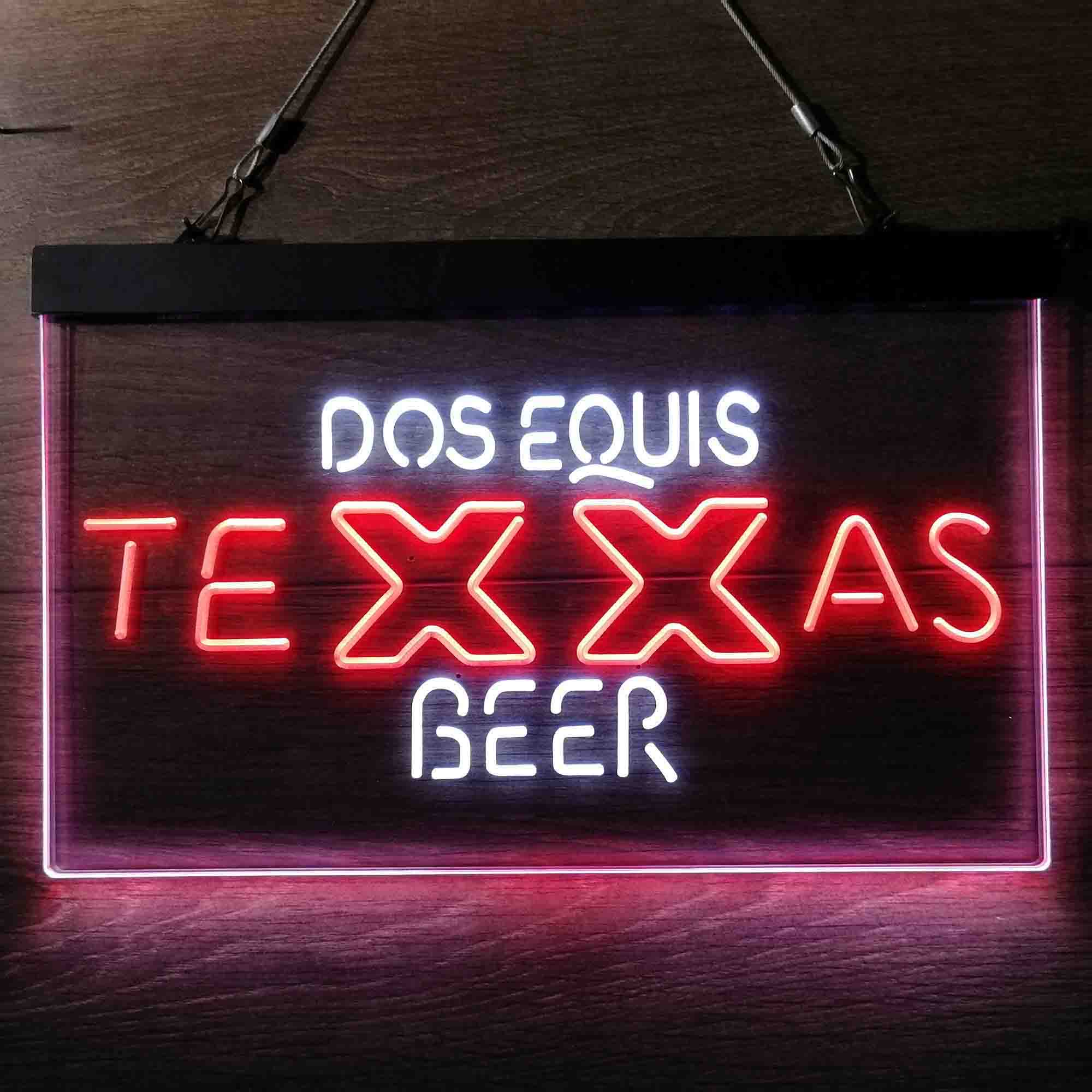 Dos Equis Texas Beer Neon LED Sign