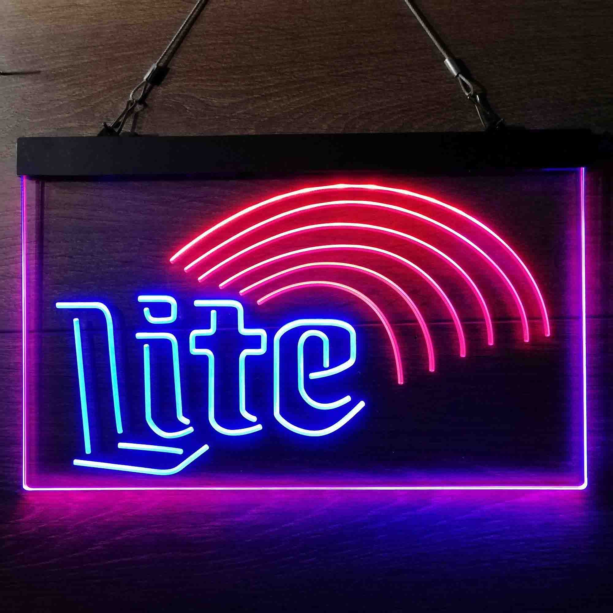 Miller Lite Rainbow Neon LED Sign