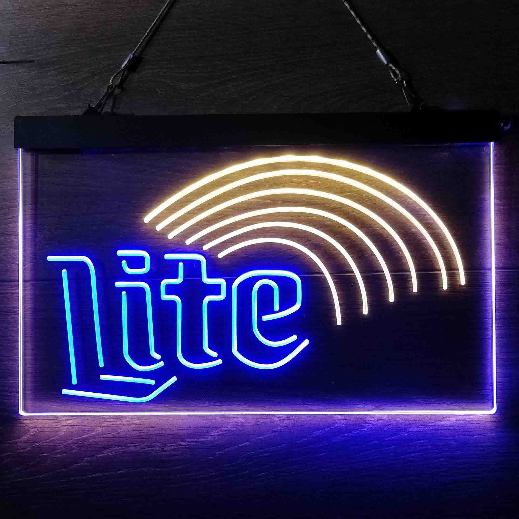 Miller Lite Rainbow Neon LED Sign