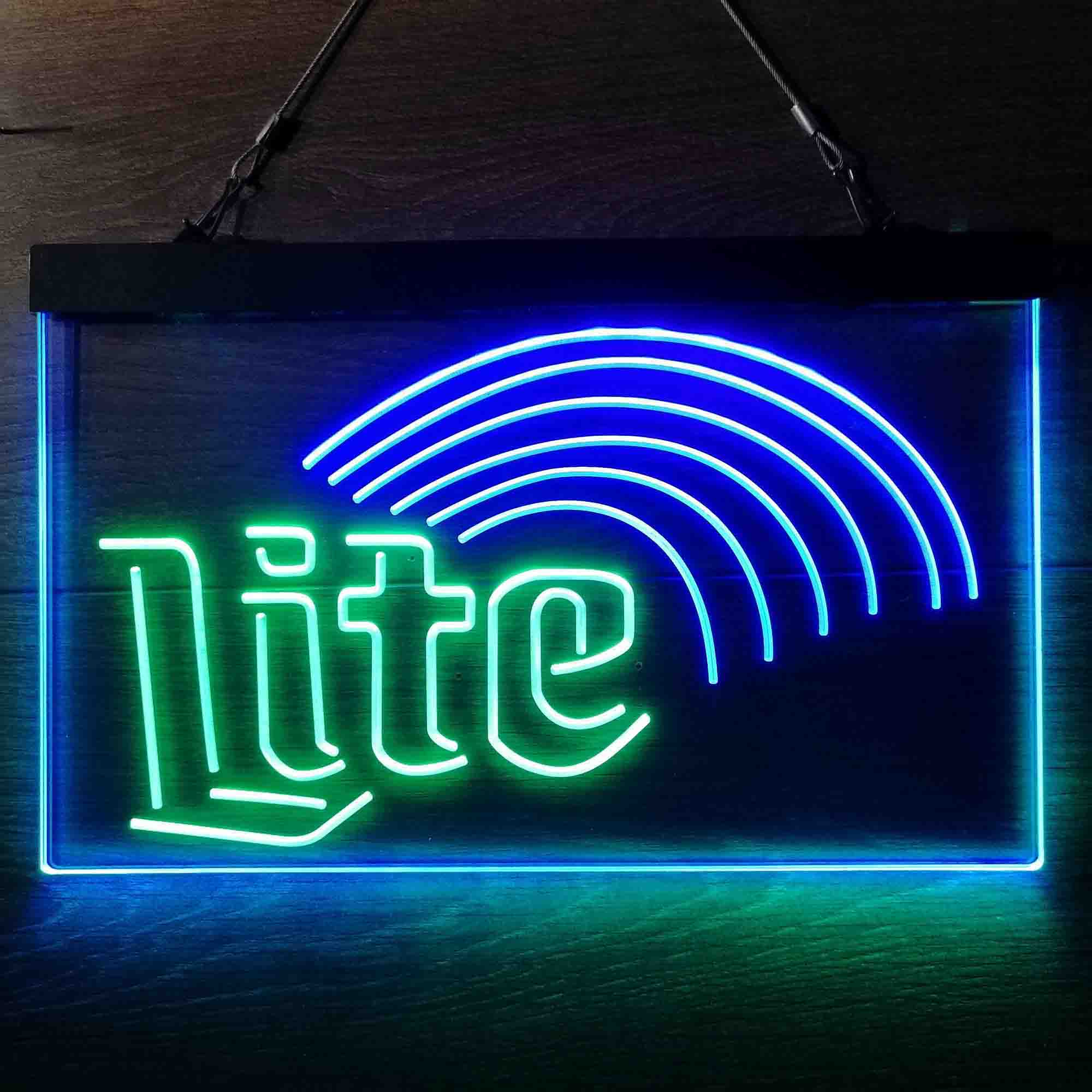 Miller Lite Rainbow Neon LED Sign