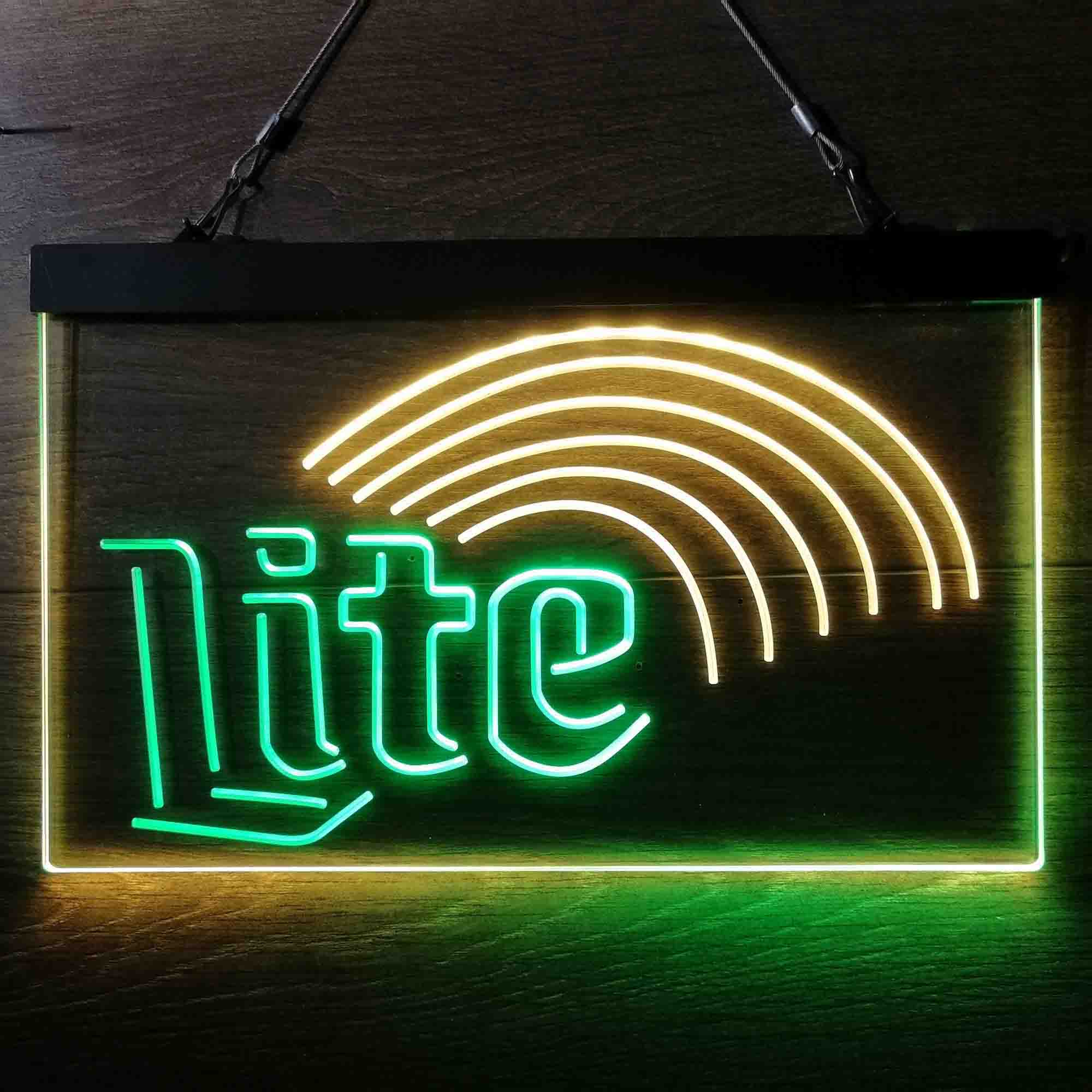 Miller Lite Rainbow Neon LED Sign