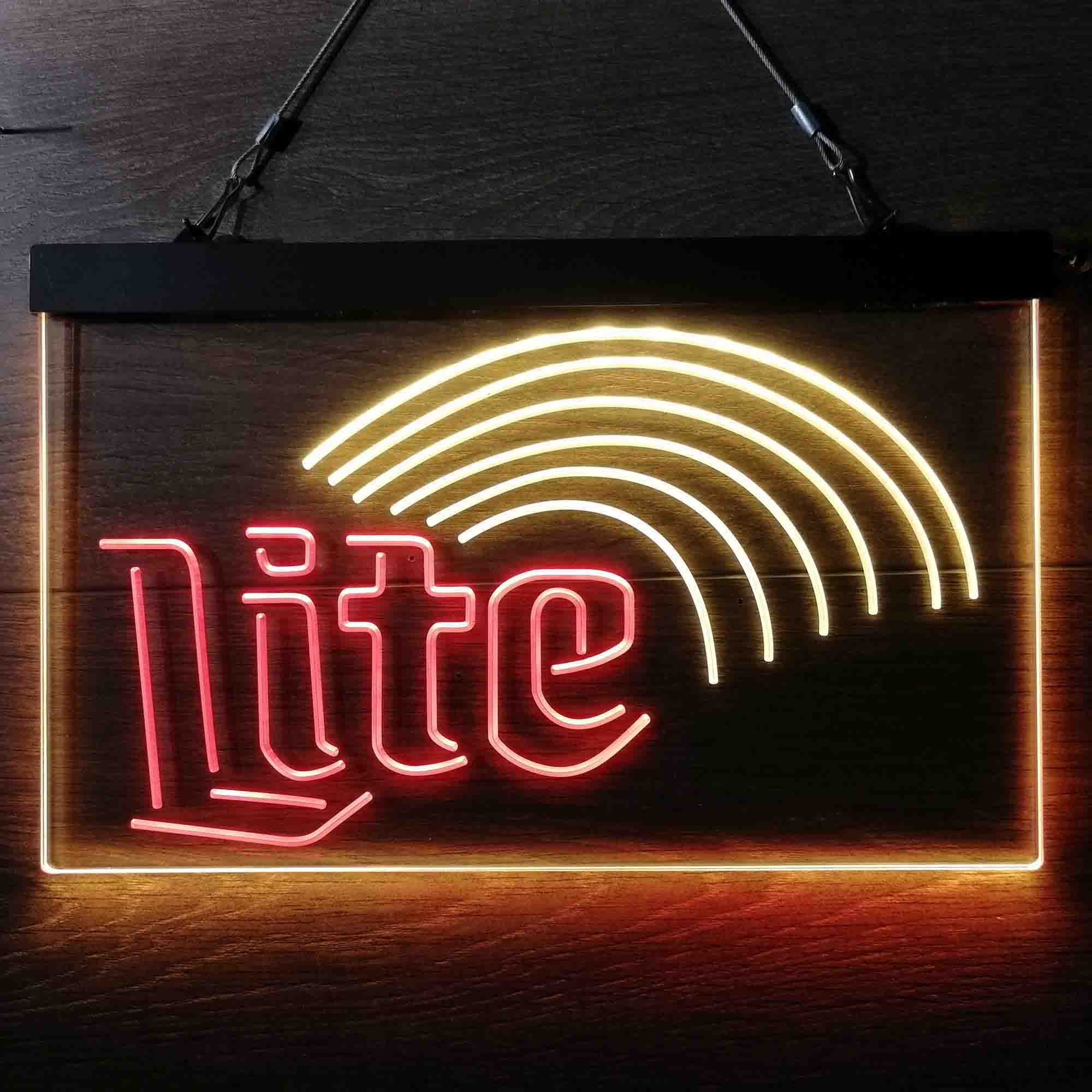 Miller Lite Rainbow Neon LED Sign