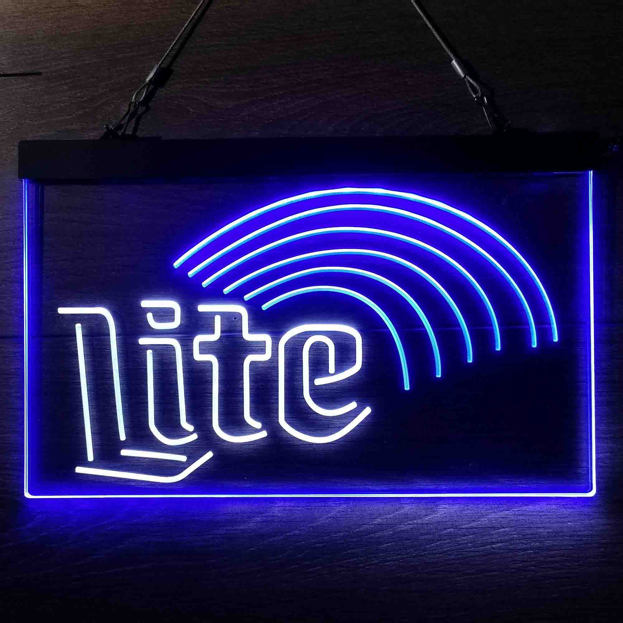 Miller Lite Rainbow Neon LED Sign