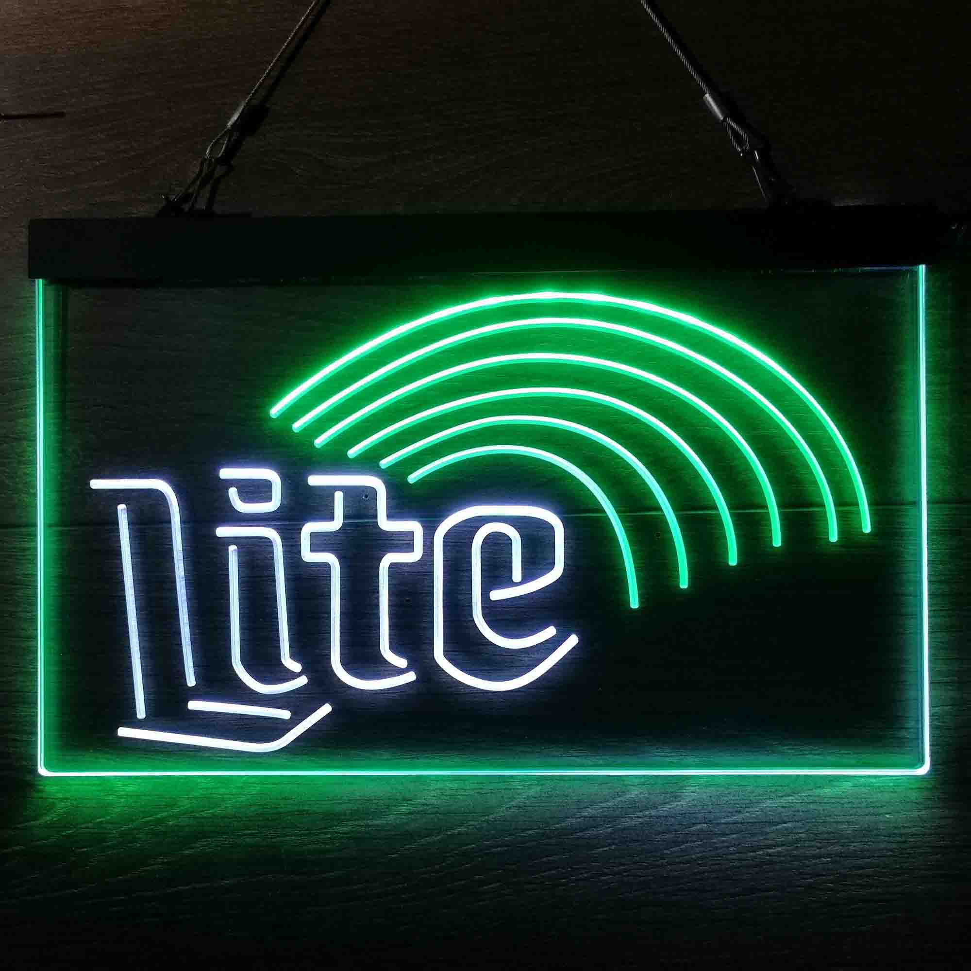 Miller Lite Rainbow Neon LED Sign