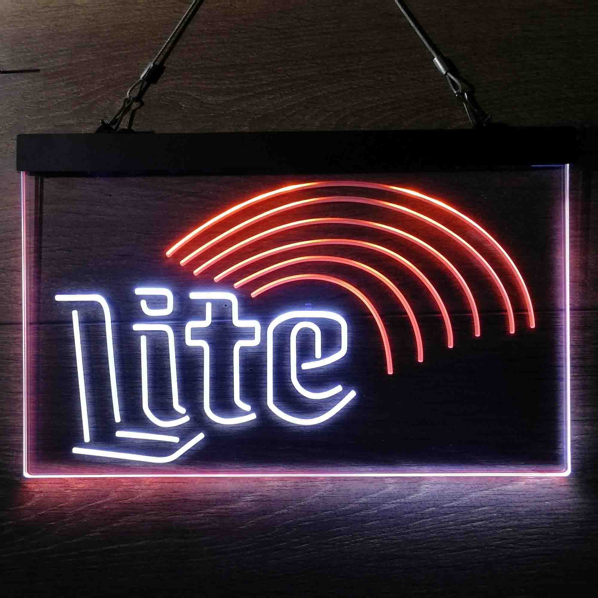 Miller Lite Rainbow Neon LED Sign