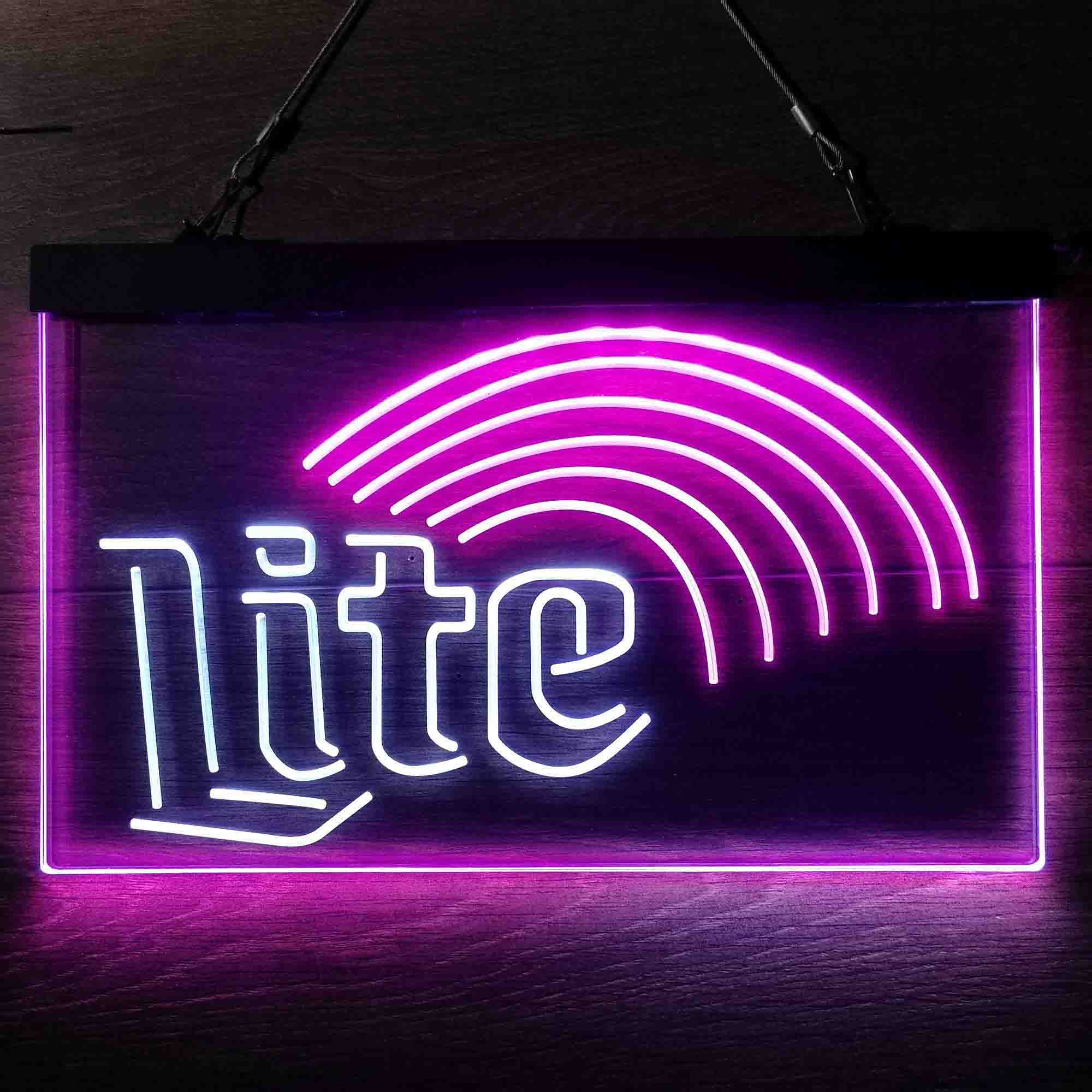 Miller Lite Rainbow Neon LED Sign