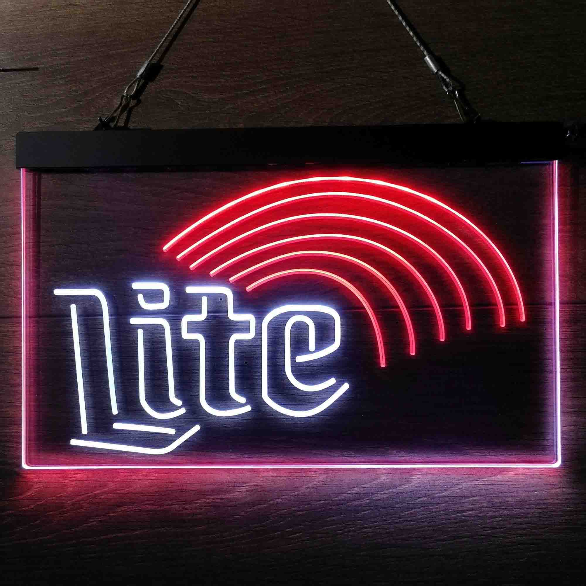 Miller Lite Rainbow Neon LED Sign