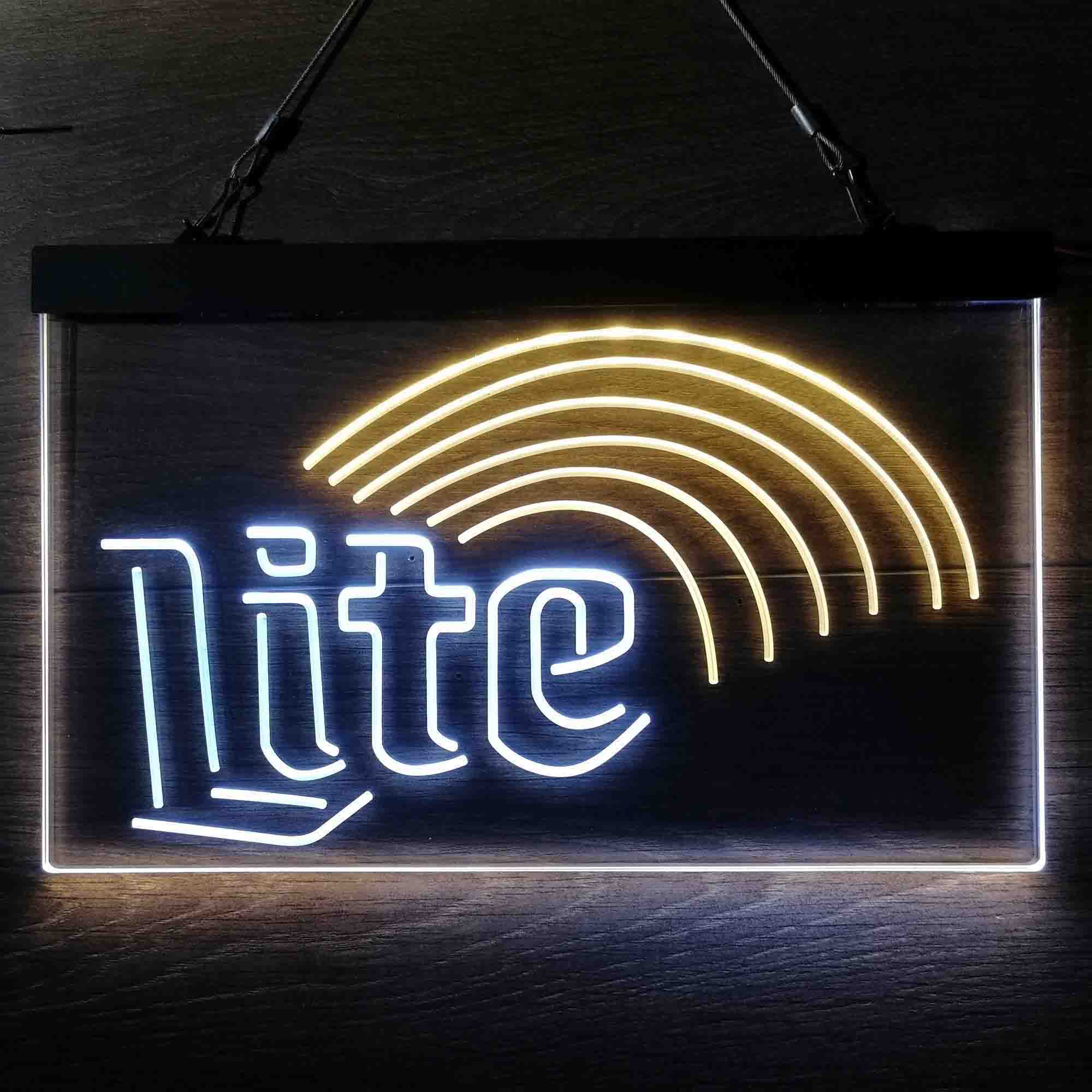 Miller Lite Rainbow Neon LED Sign