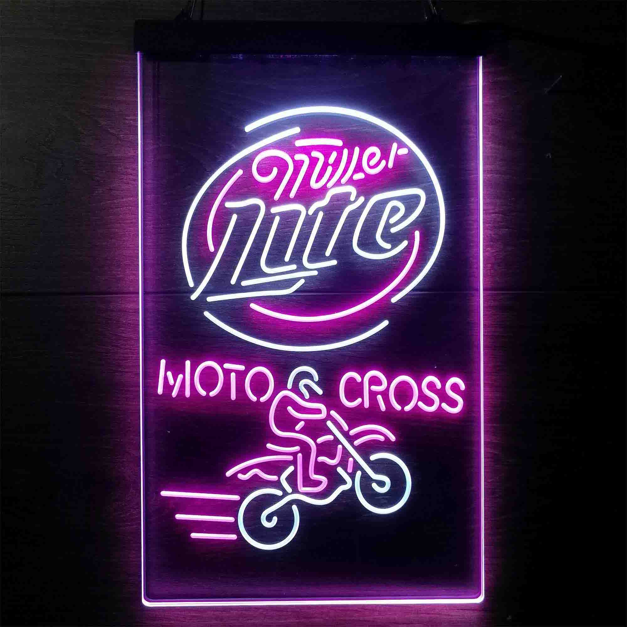 Miller Lite Motocross Neon LED Sign