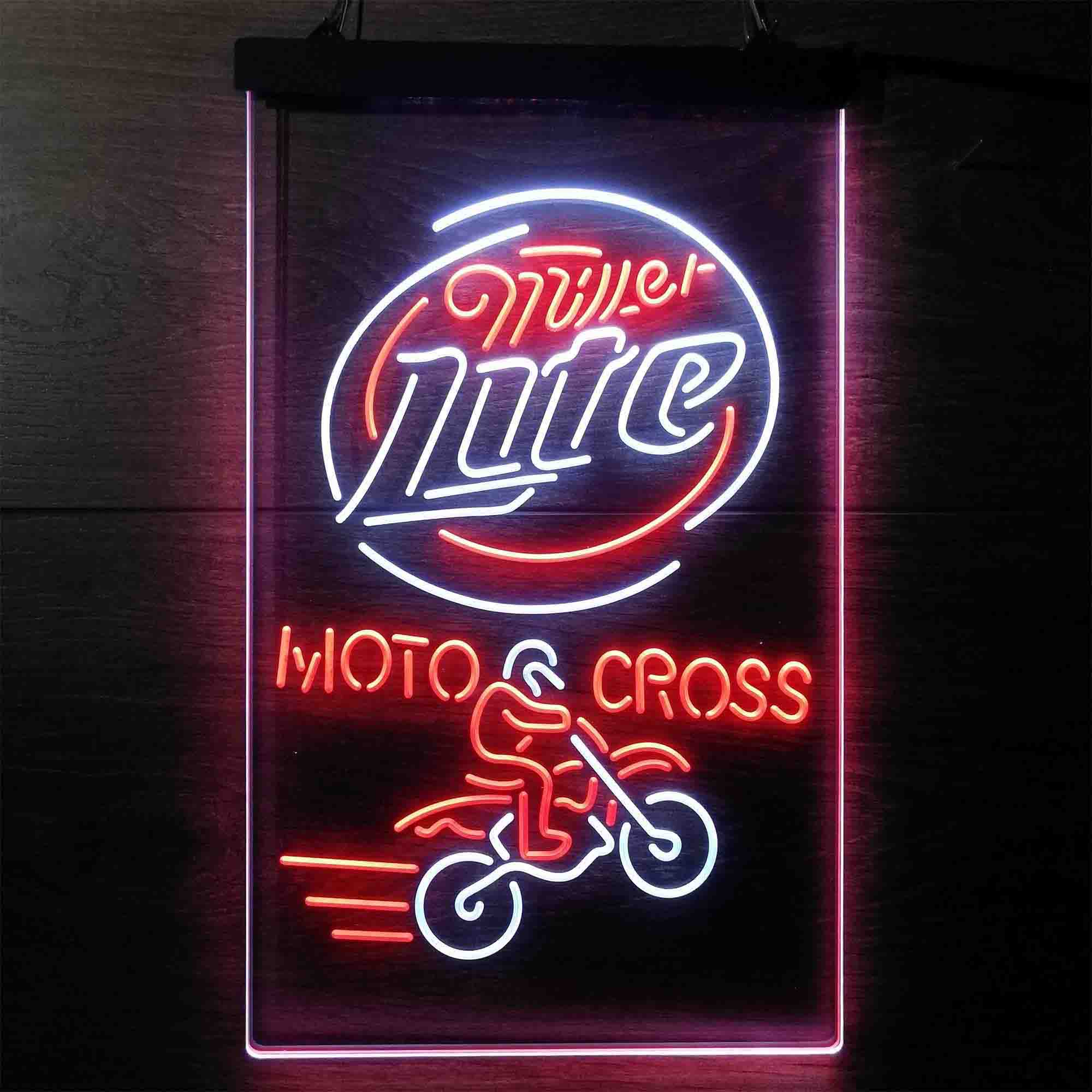 Miller Lite Motocross Neon LED Sign