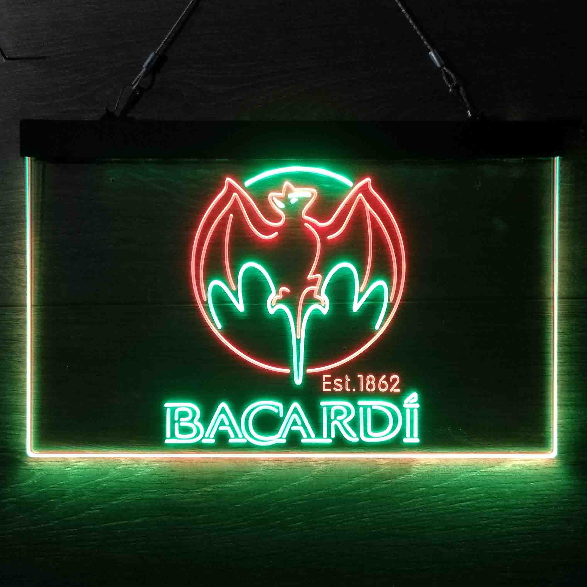 Bacardi Bat Est. 1862 Neon LED Sign