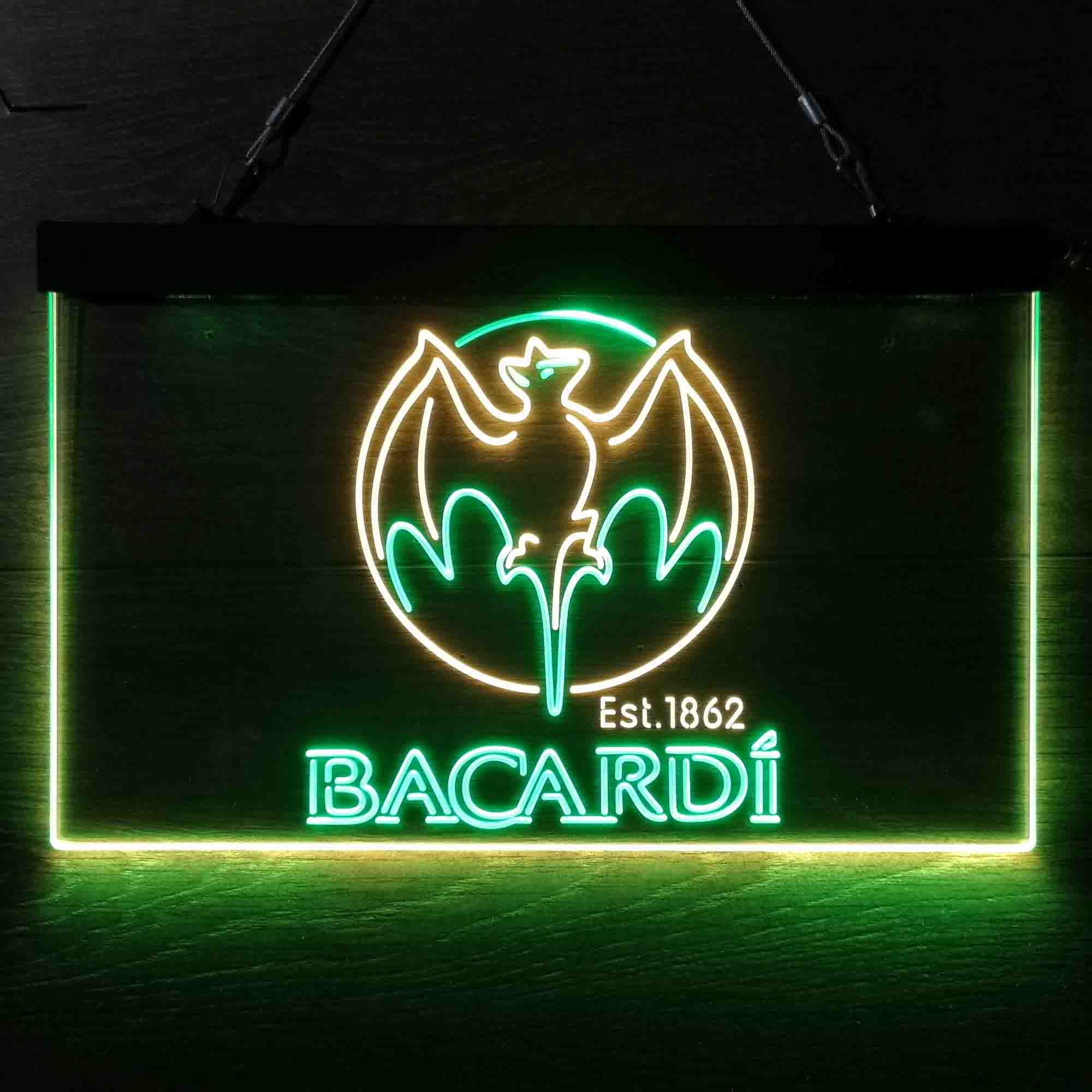 Bacardi Bat Est. 1862 Neon LED Sign