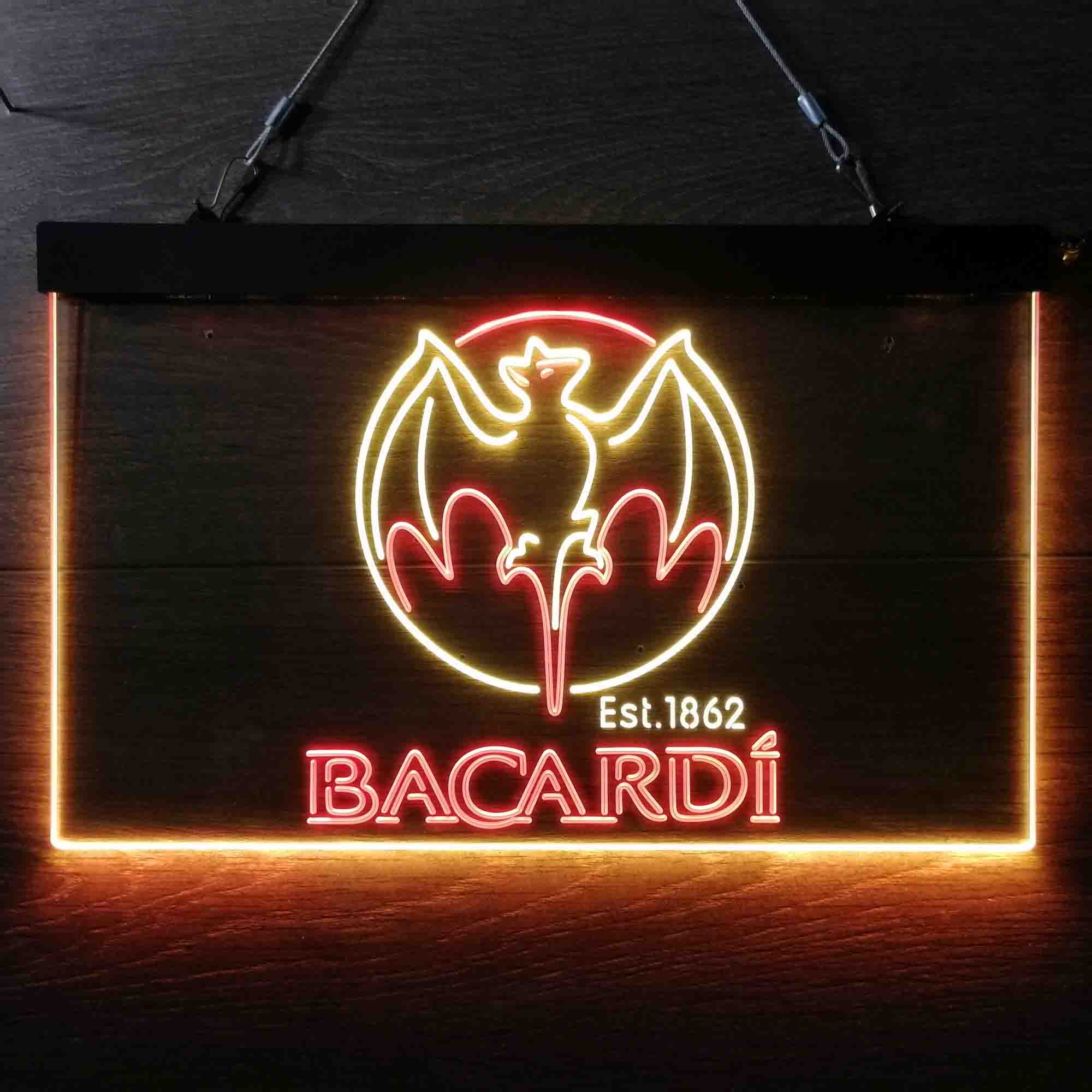 Bacardi Bat Est. 1862 Neon LED Sign