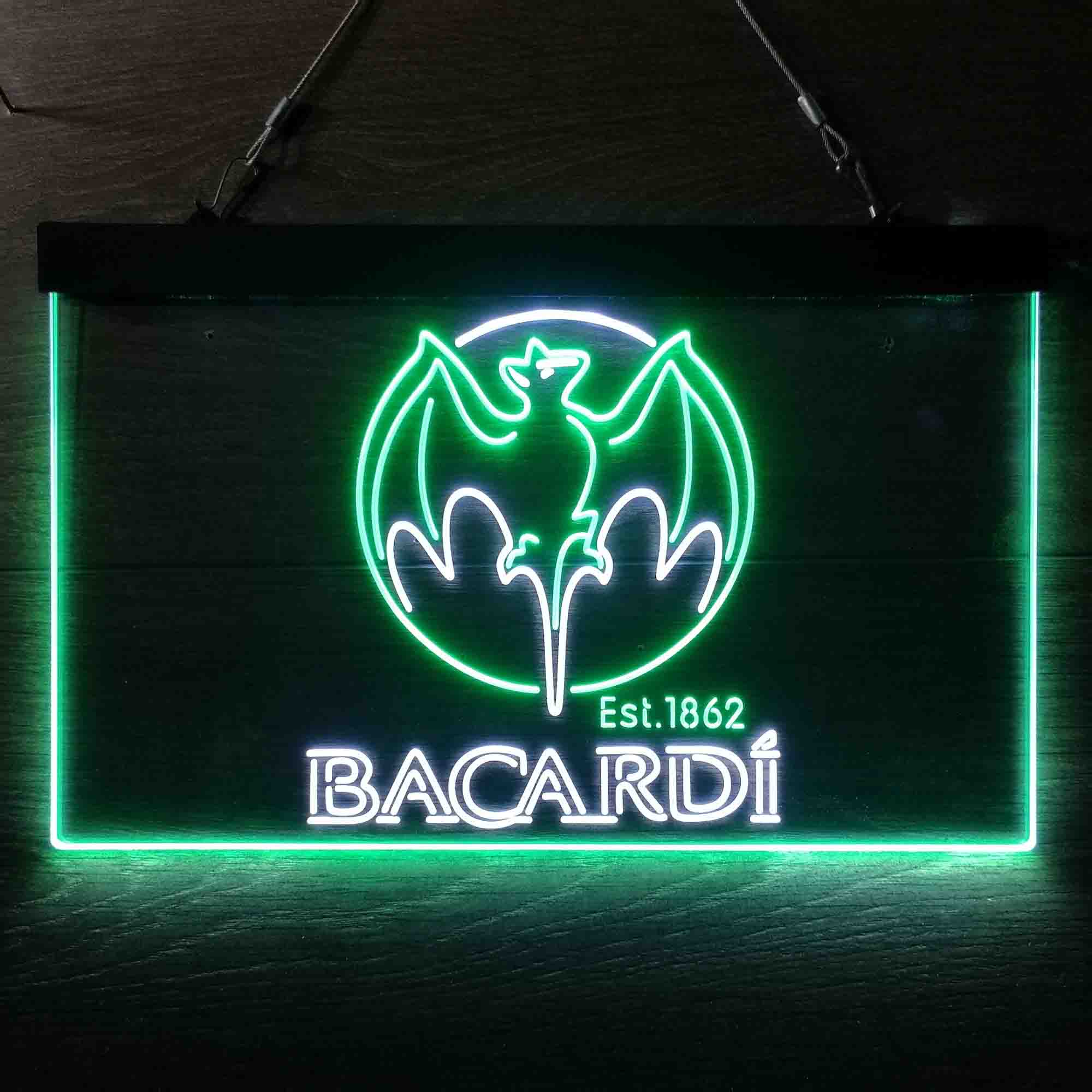 Bacardi Bat Est. 1862 Neon LED Sign