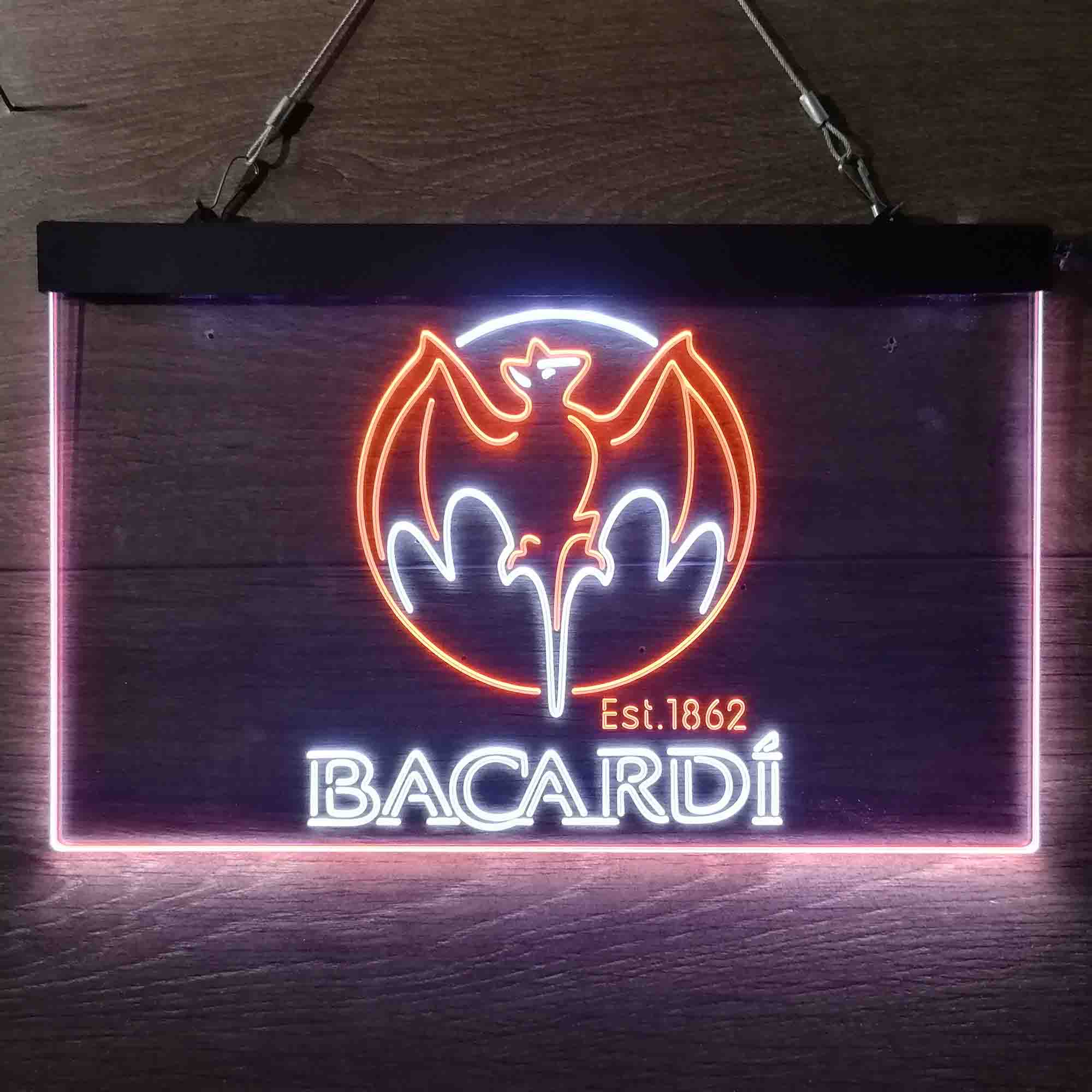 Bacardi Bat Est. 1862 Neon LED Sign