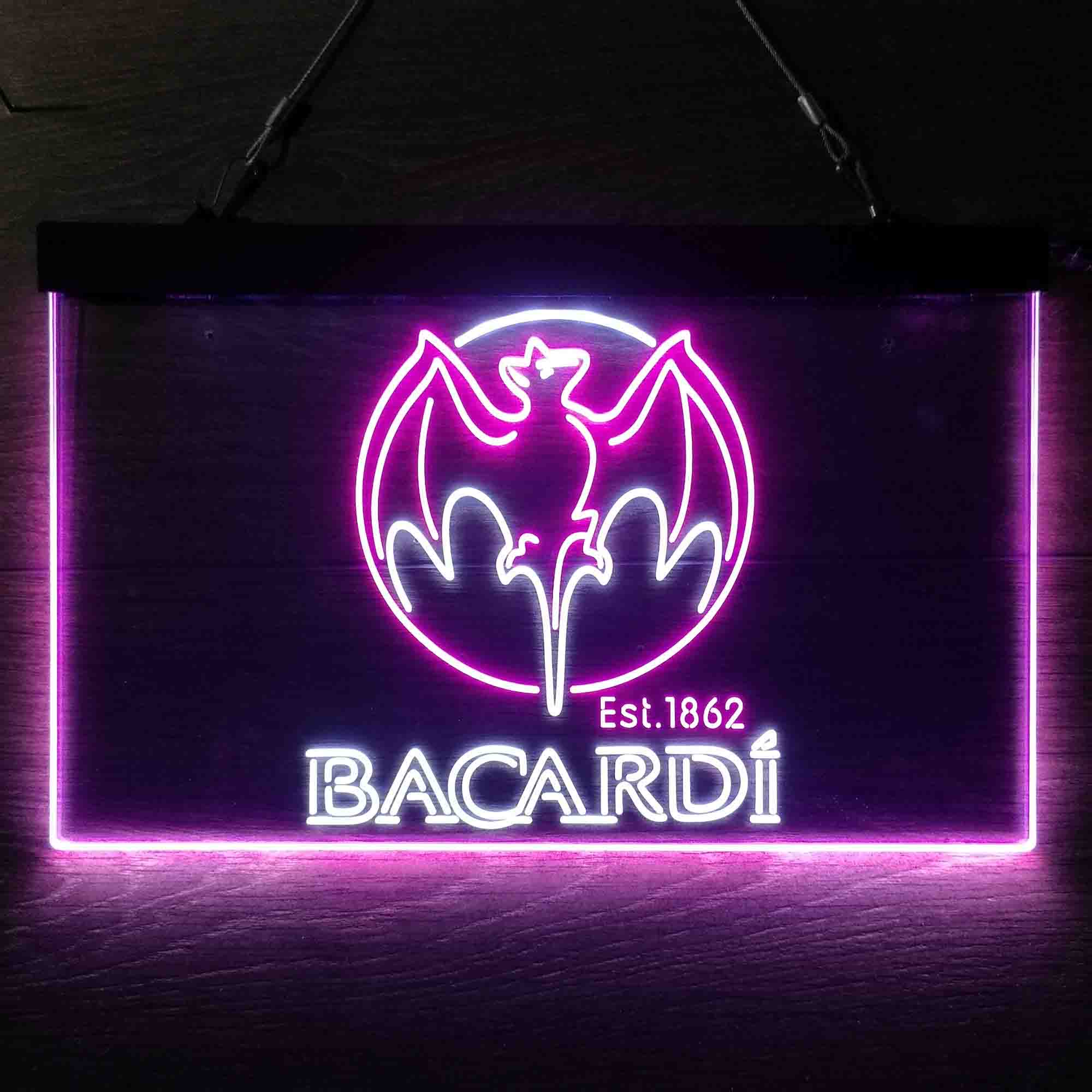 Bacardi Bat Est. 1862 Neon LED Sign