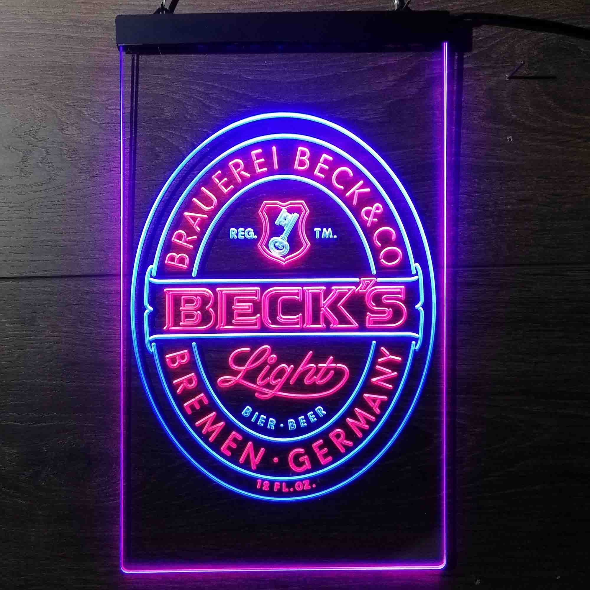 Beck's Light Beer Germany Neon LED Sign