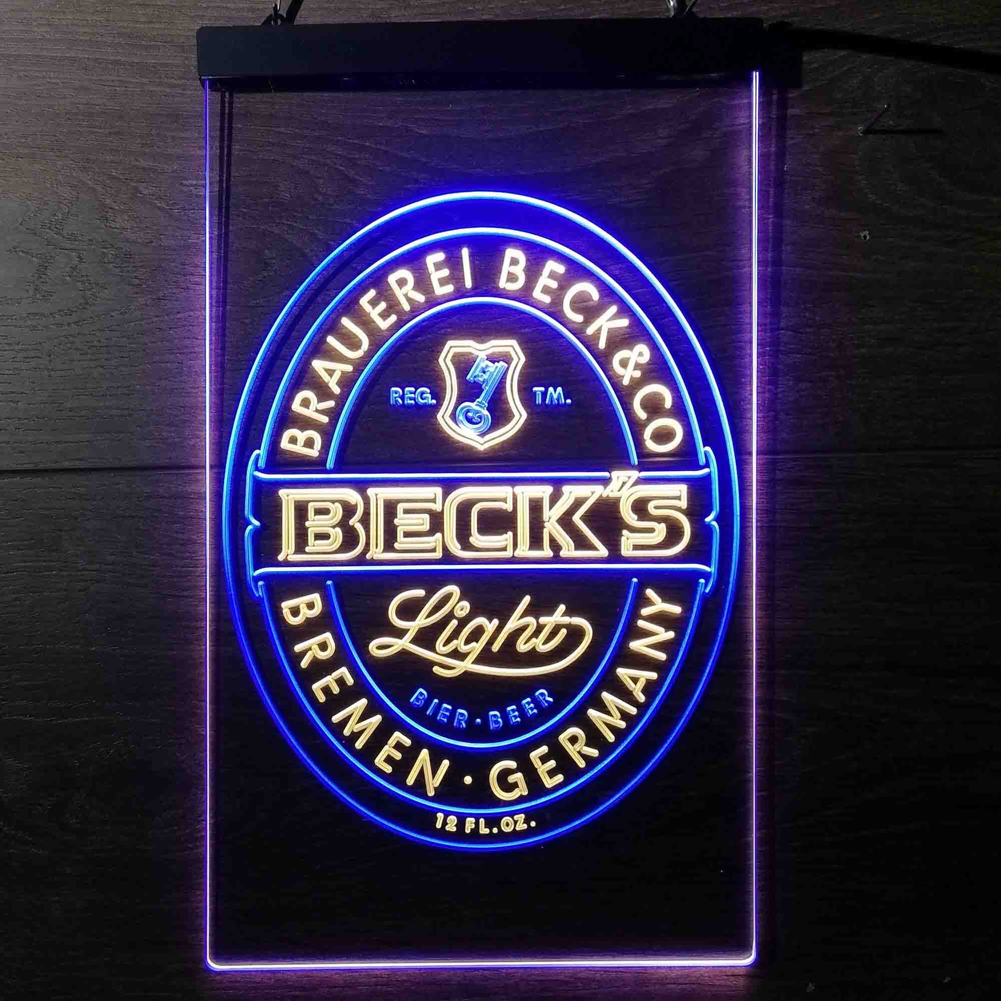 Beck's Light Beer Germany Neon LED Sign