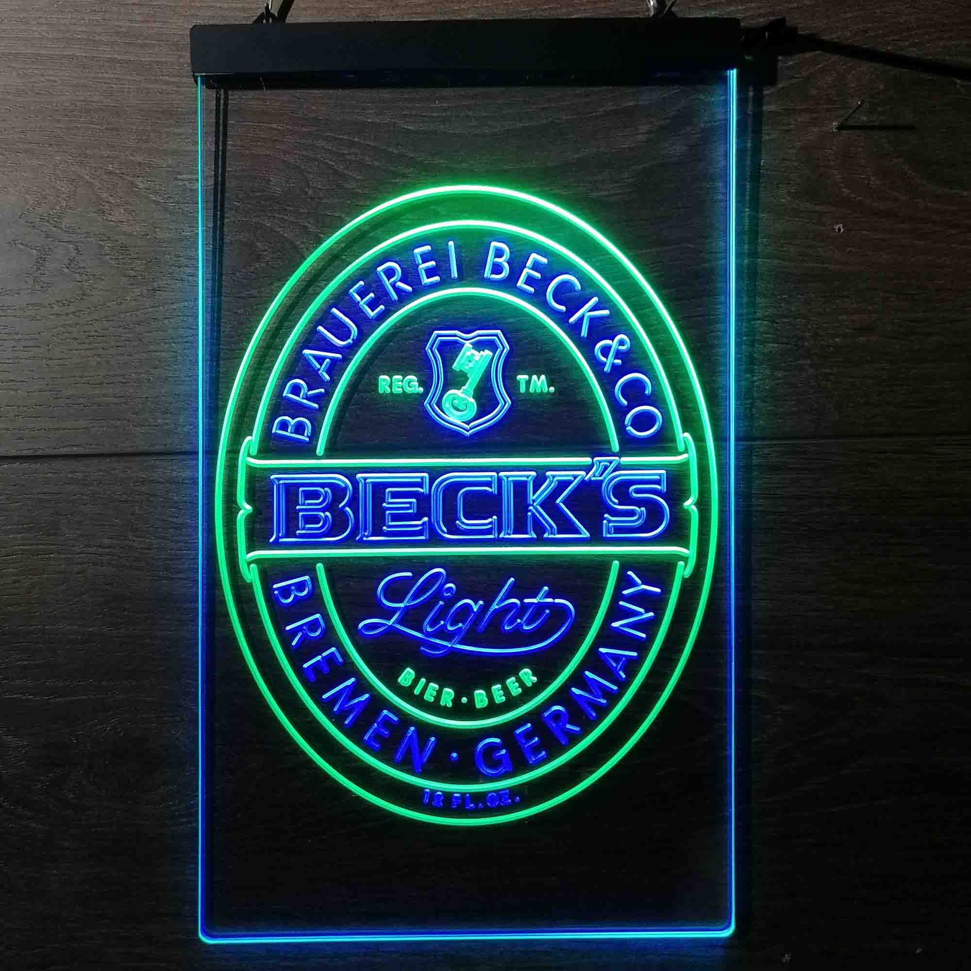 Beck's Light Beer Germany Neon LED Sign