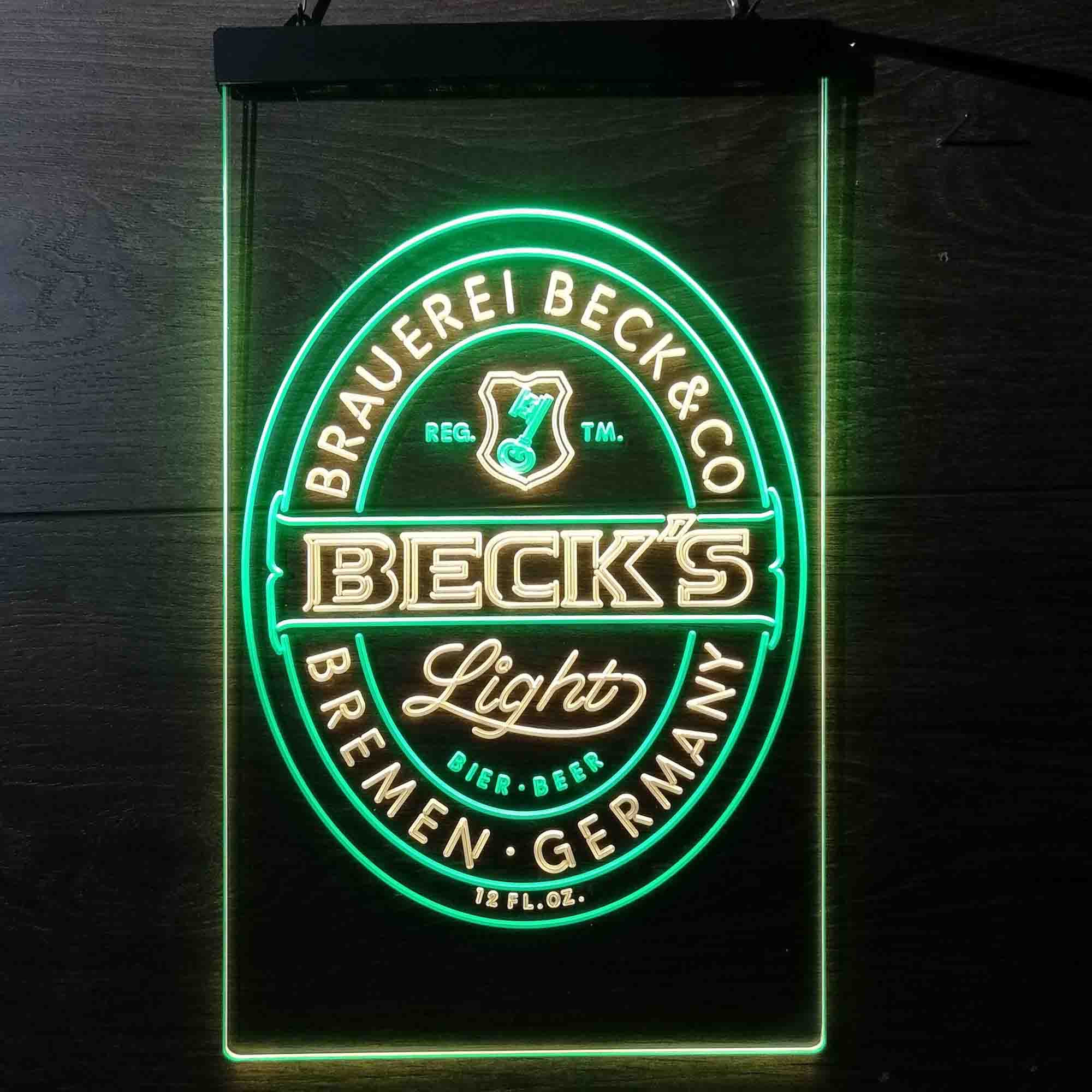 Beck's Light Beer Germany Neon LED Sign