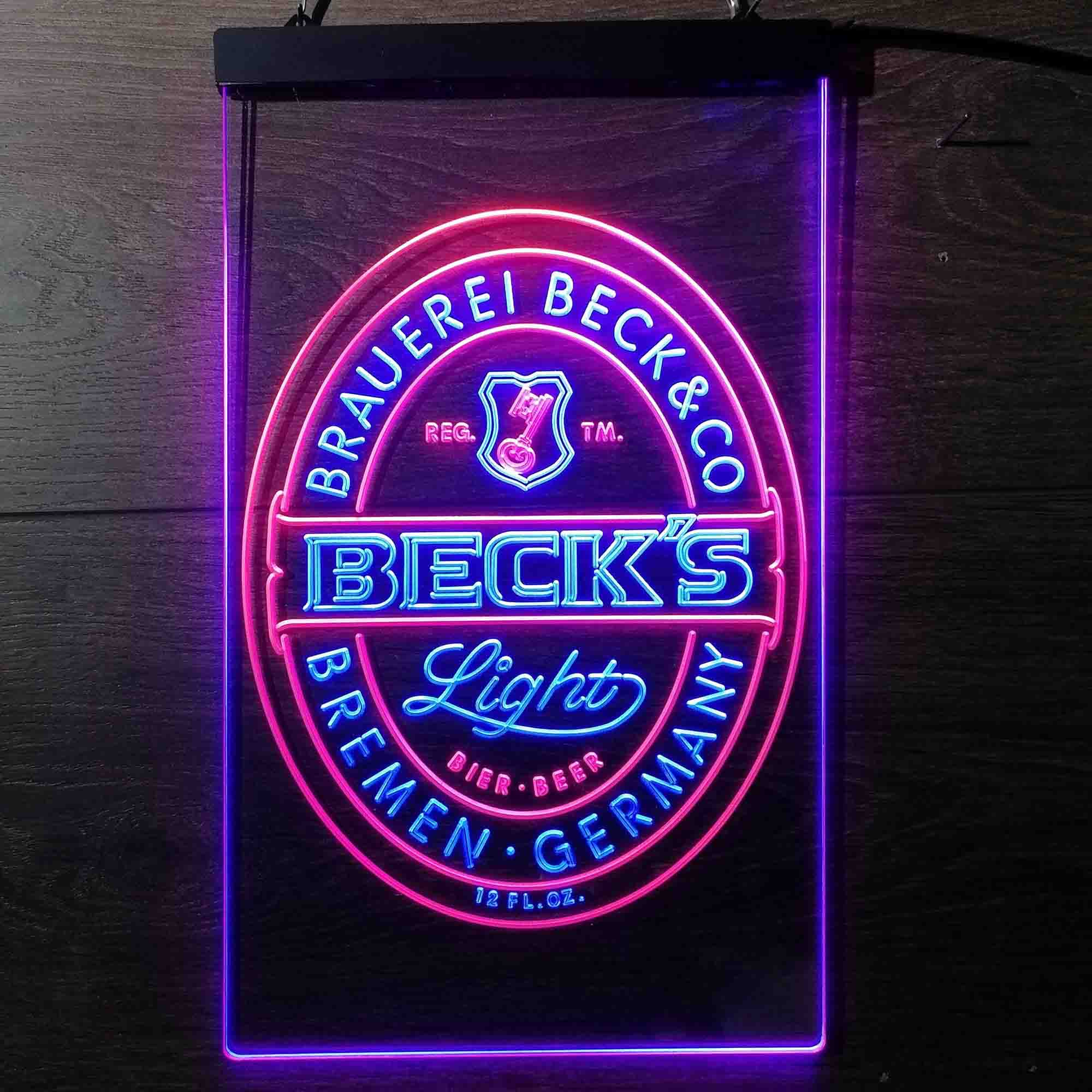 Beck's Light Beer Germany Neon LED Sign