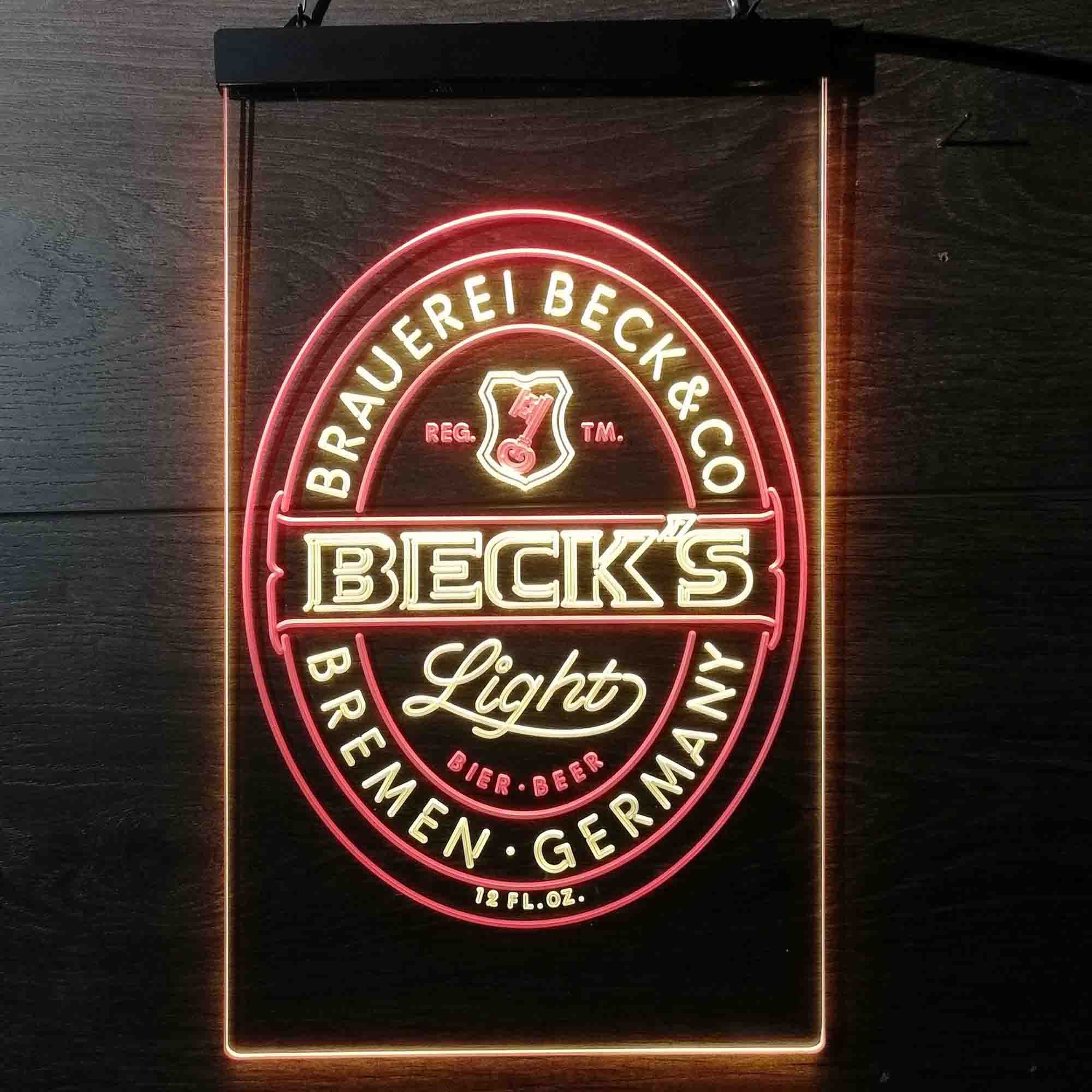 Beck's Light Beer Germany Neon LED Sign