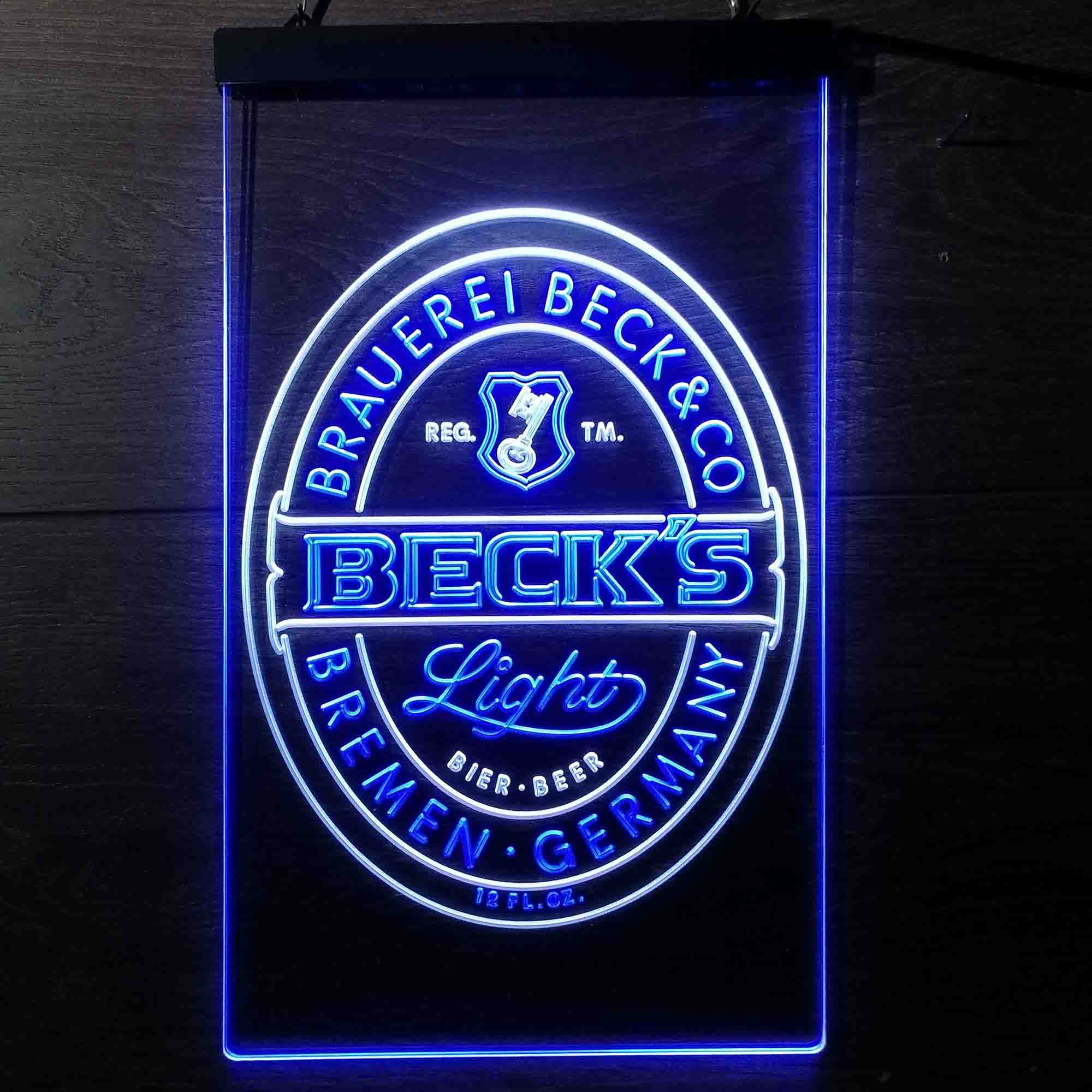 Beck's Light Beer Germany Neon LED Sign