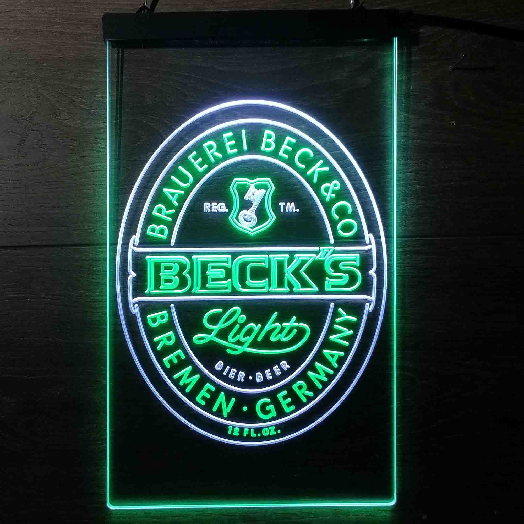 Beck's Light Beer Germany Neon LED Sign