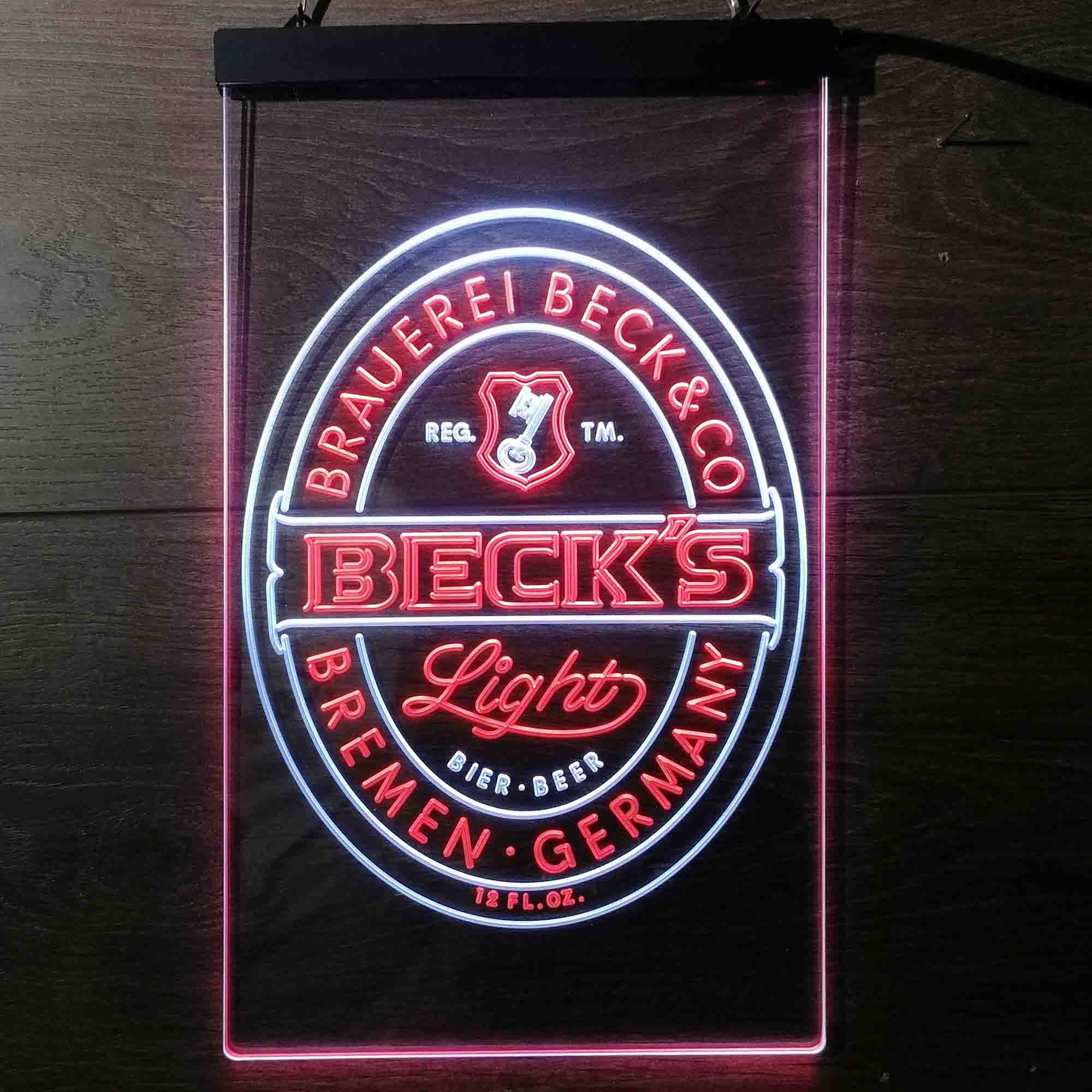 Beck's Light Beer Germany Neon LED Sign