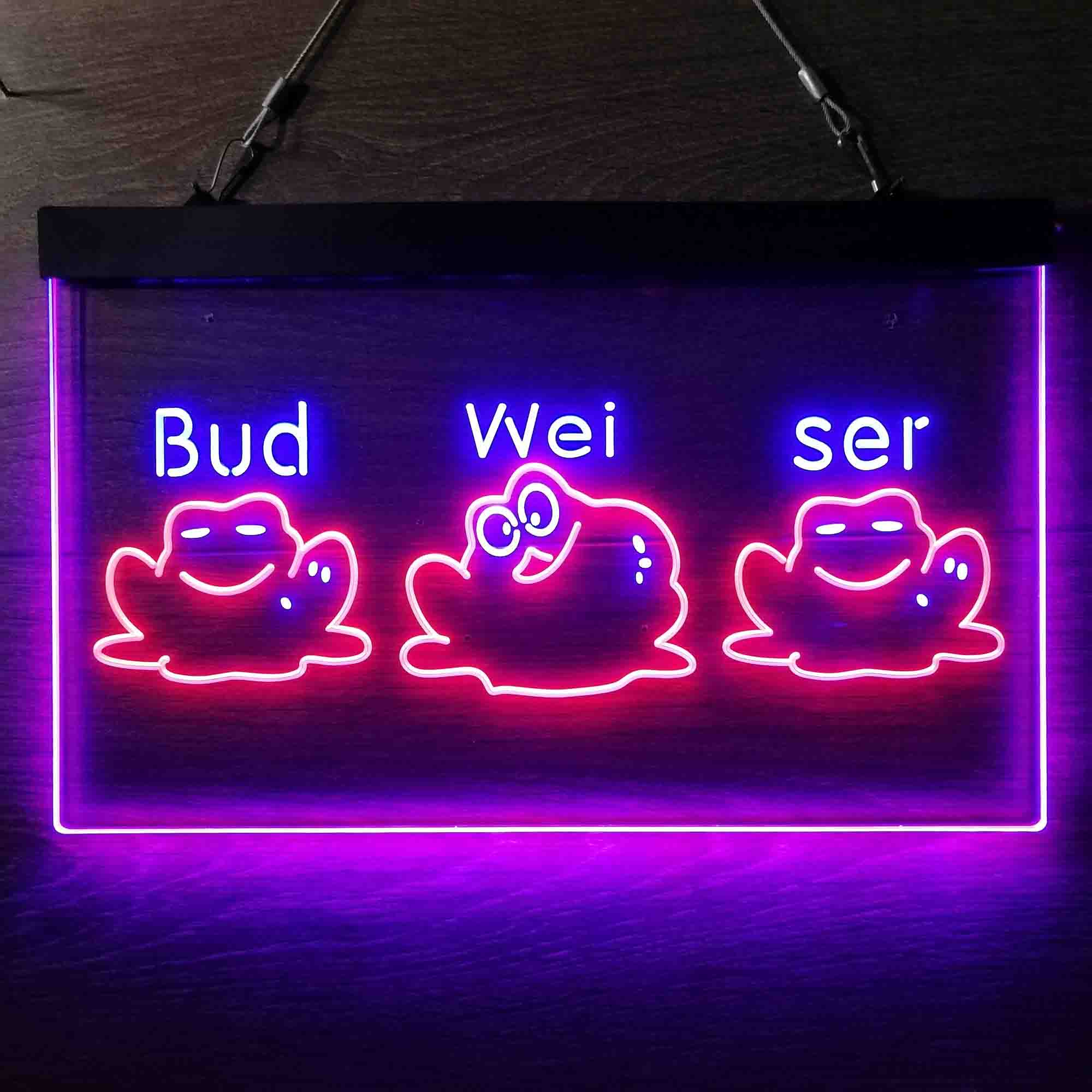 Budweiser Frogs Singing Neon LED Sign