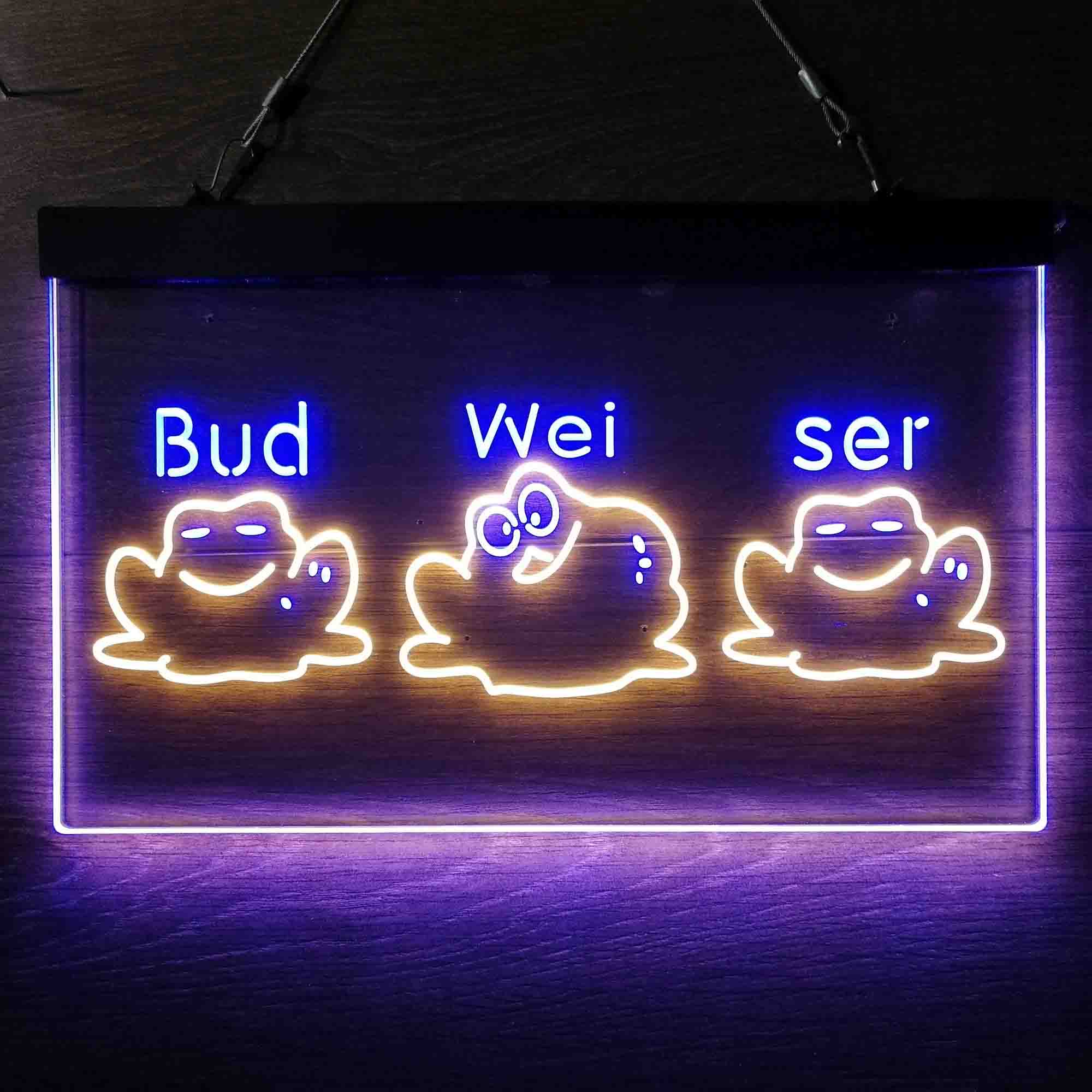 Budweiser Frogs Singing Neon LED Sign