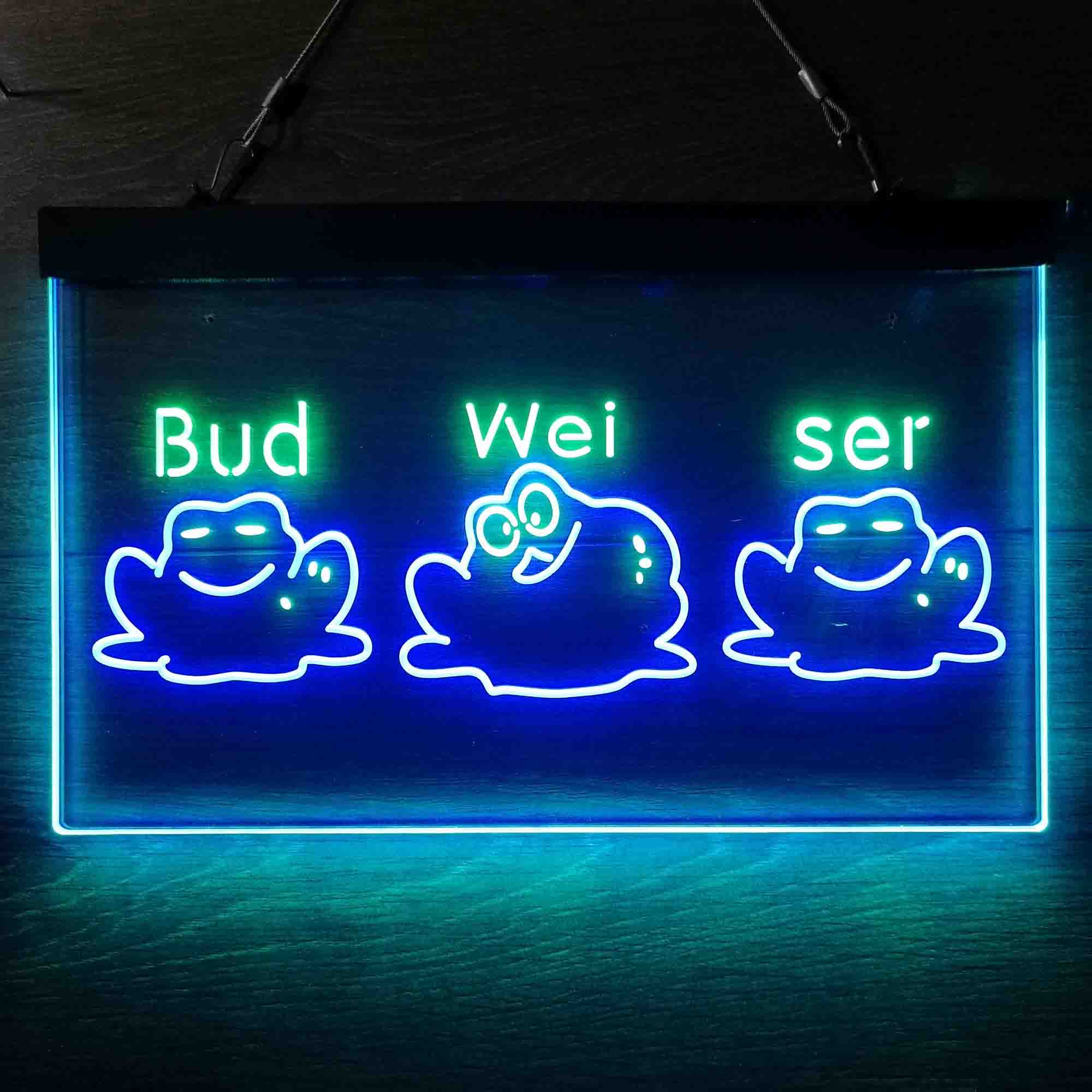 Budweiser Frogs Singing Neon LED Sign