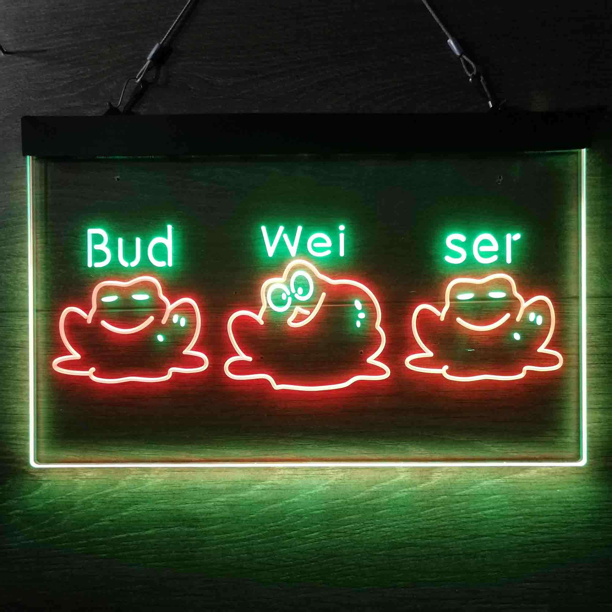 Budweiser Frogs Singing Neon LED Sign