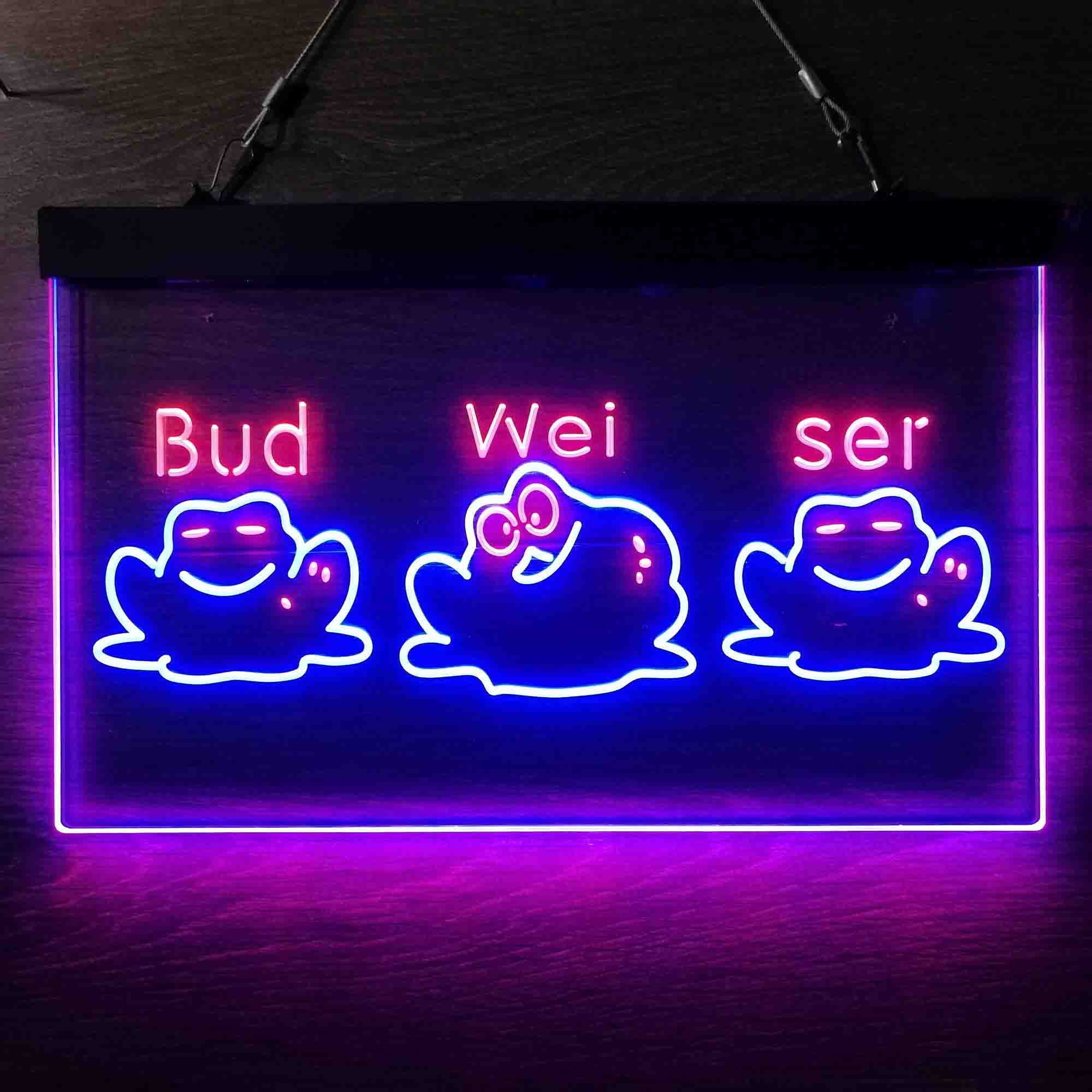 Budweiser Frogs Singing Neon LED Sign