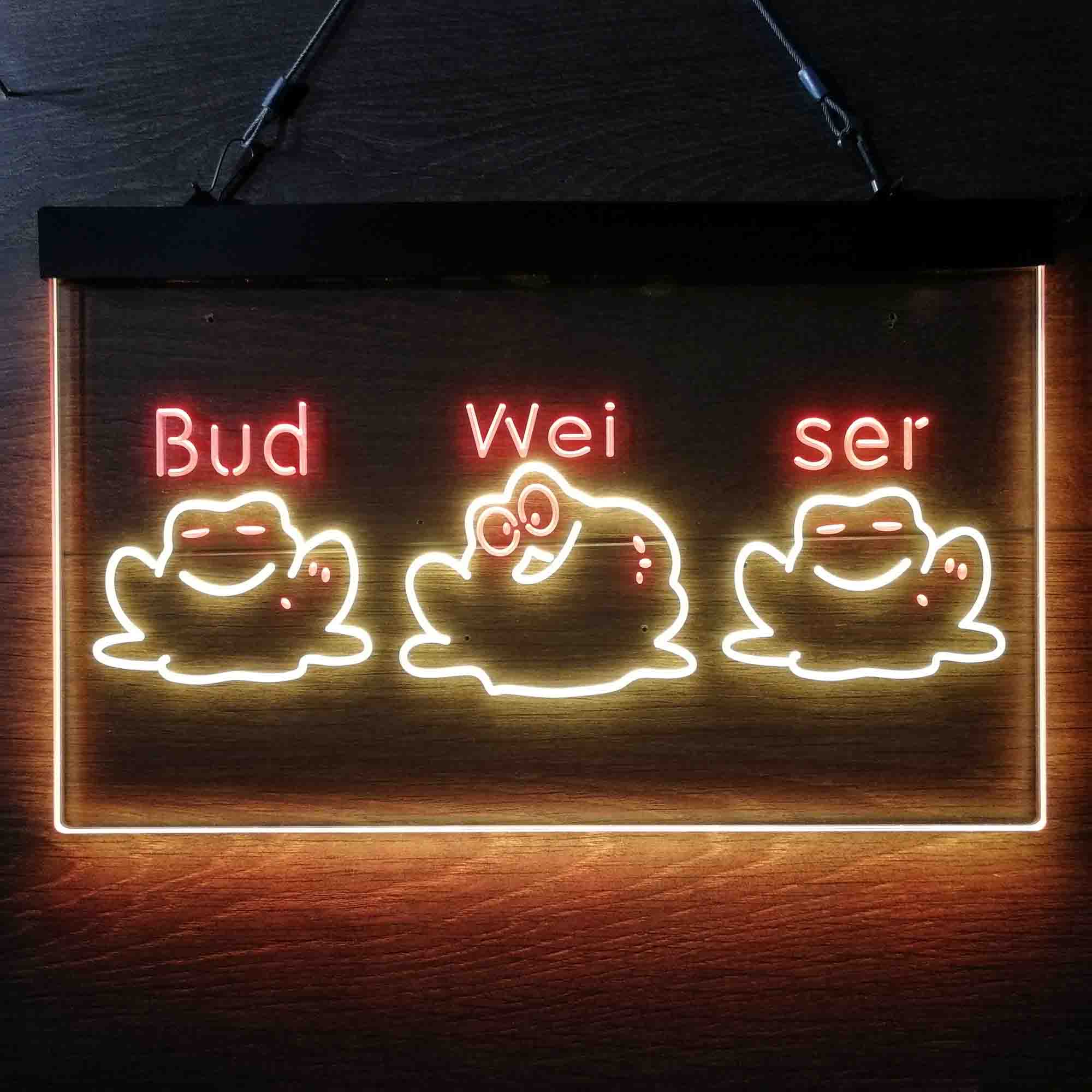 Budweiser Frogs Singing Neon LED Sign