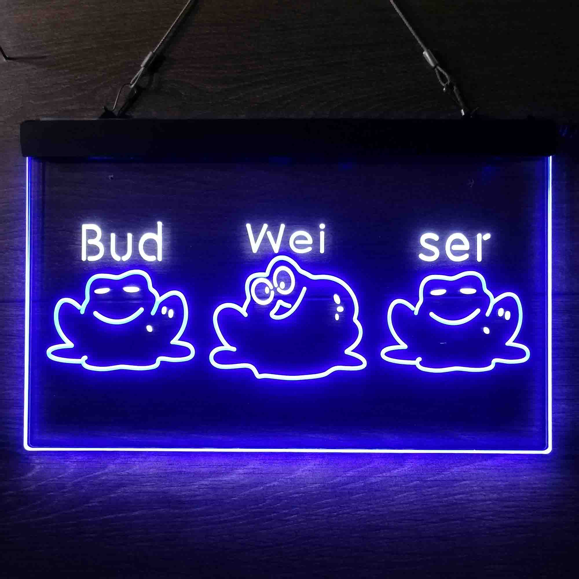 Budweiser Frogs Singing Neon LED Sign