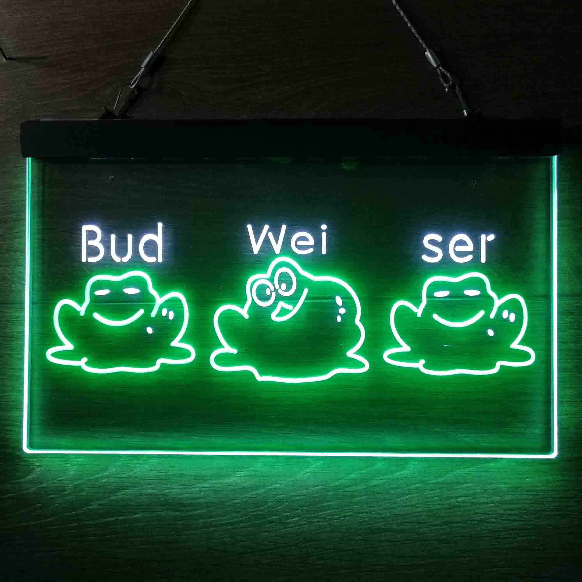 Budweiser Frogs Singing Neon LED Sign