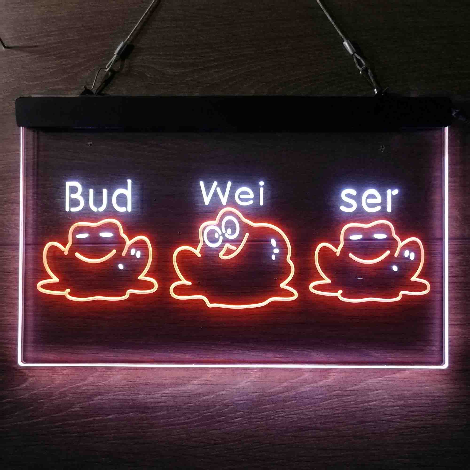 Budweiser Frogs Singing Neon LED Sign